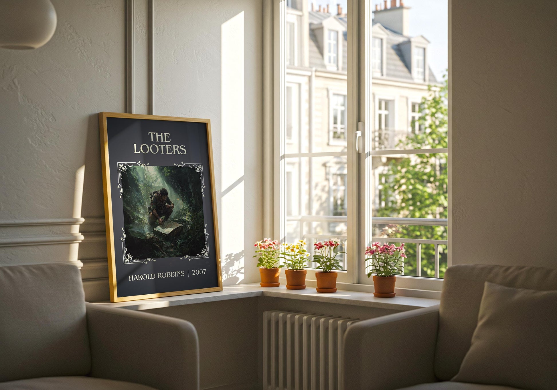 The Looters by Harold Robbins High Quality Poster Print-Free Delivery Wall Art. Author Book Artwork-Minimalist Gift Library Nook Gift