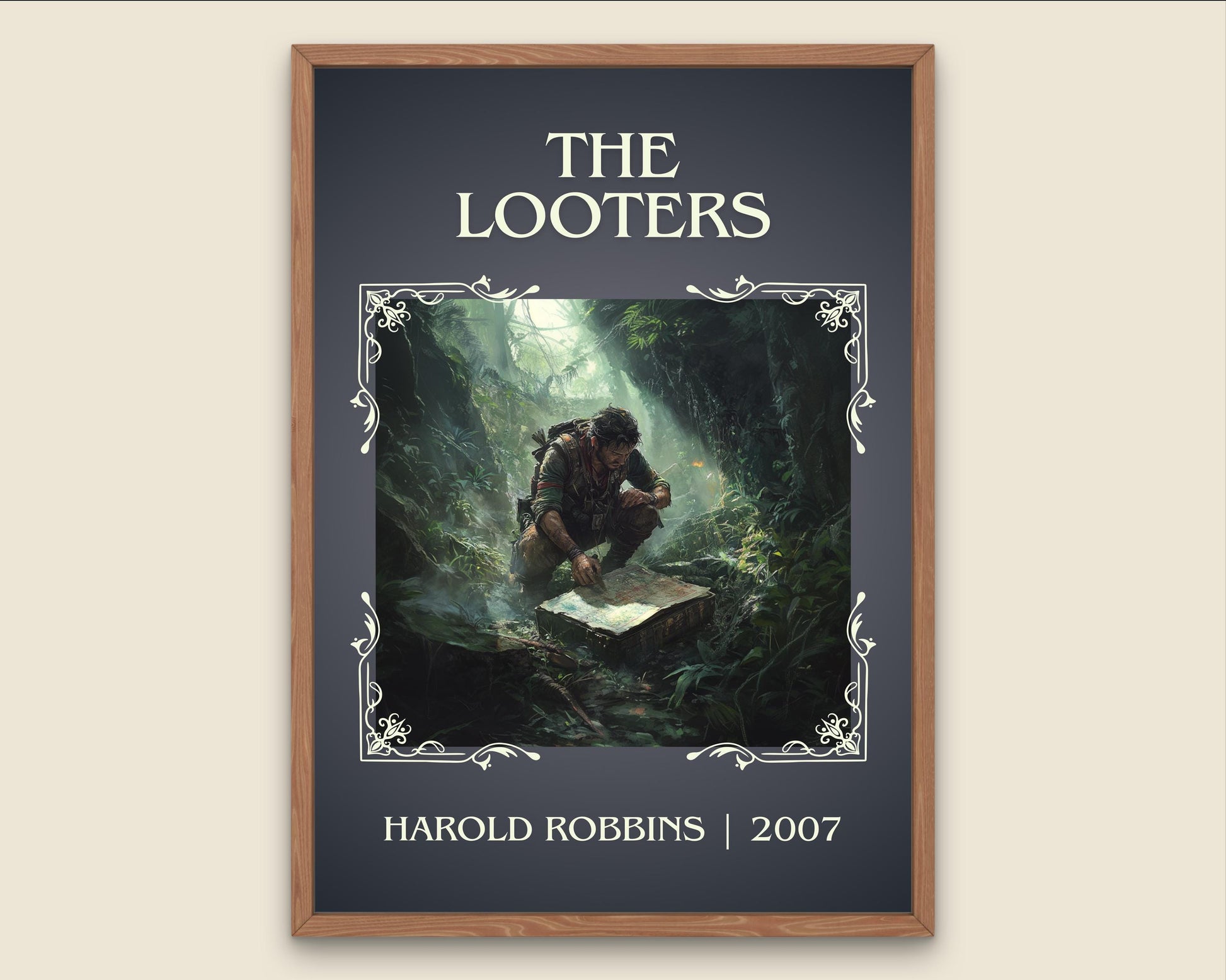 The Looters by Harold Robbins High Quality Poster Print-Free Delivery Wall Art. Author Book Artwork-Minimalist Gift Library Nook Gift