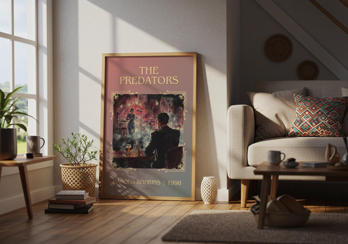 The Predators by Harold Robbins High Quality Poster Print-Free Delivery Wall Art. Author Book Artwork-Minimalist Gift Library Nook Gift