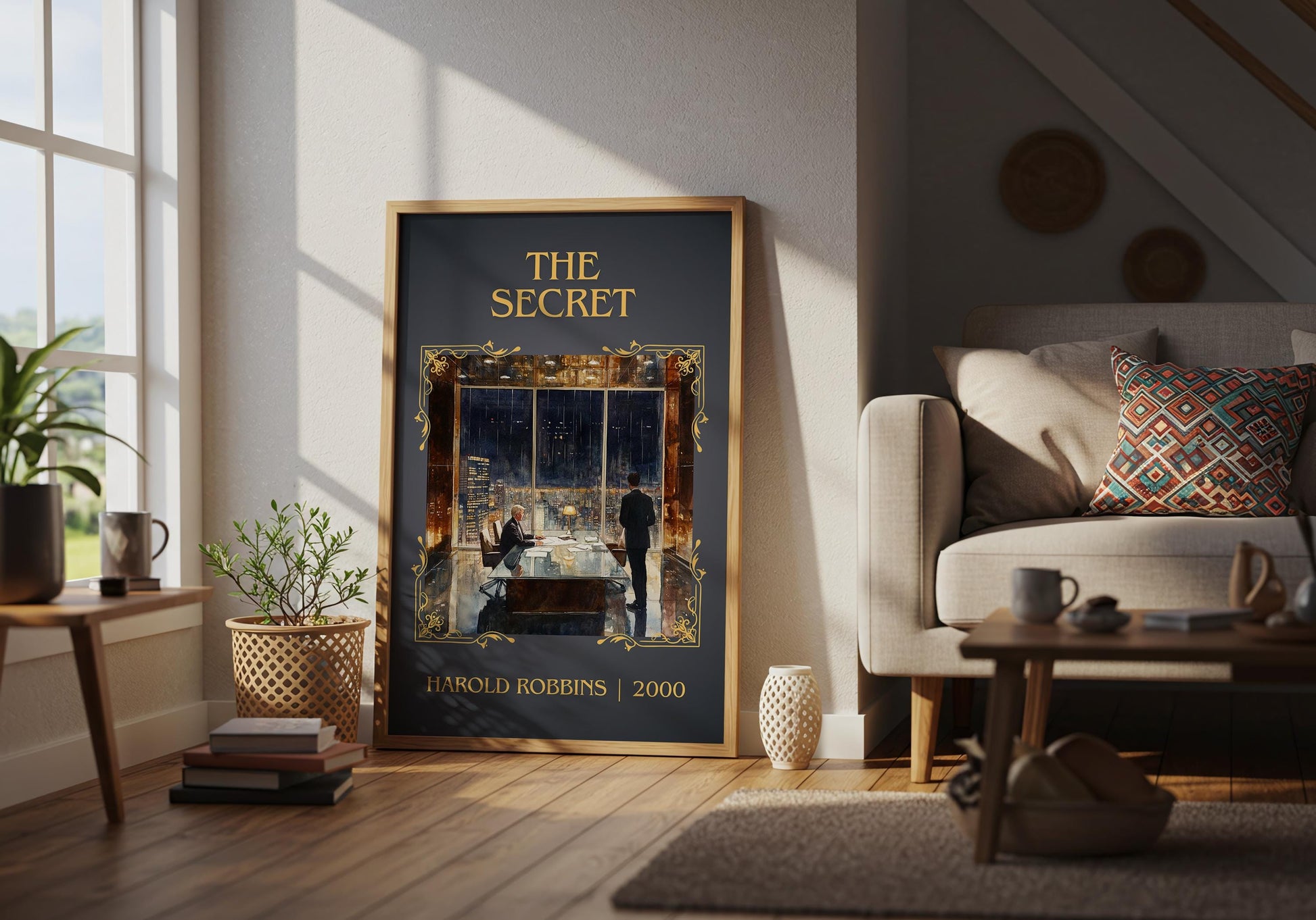 The Secret by Harold Robbins High Quality Poster Print-Free Delivery Wall Art. Author Book Artwork-Minimalist Gift Library Nook Gift