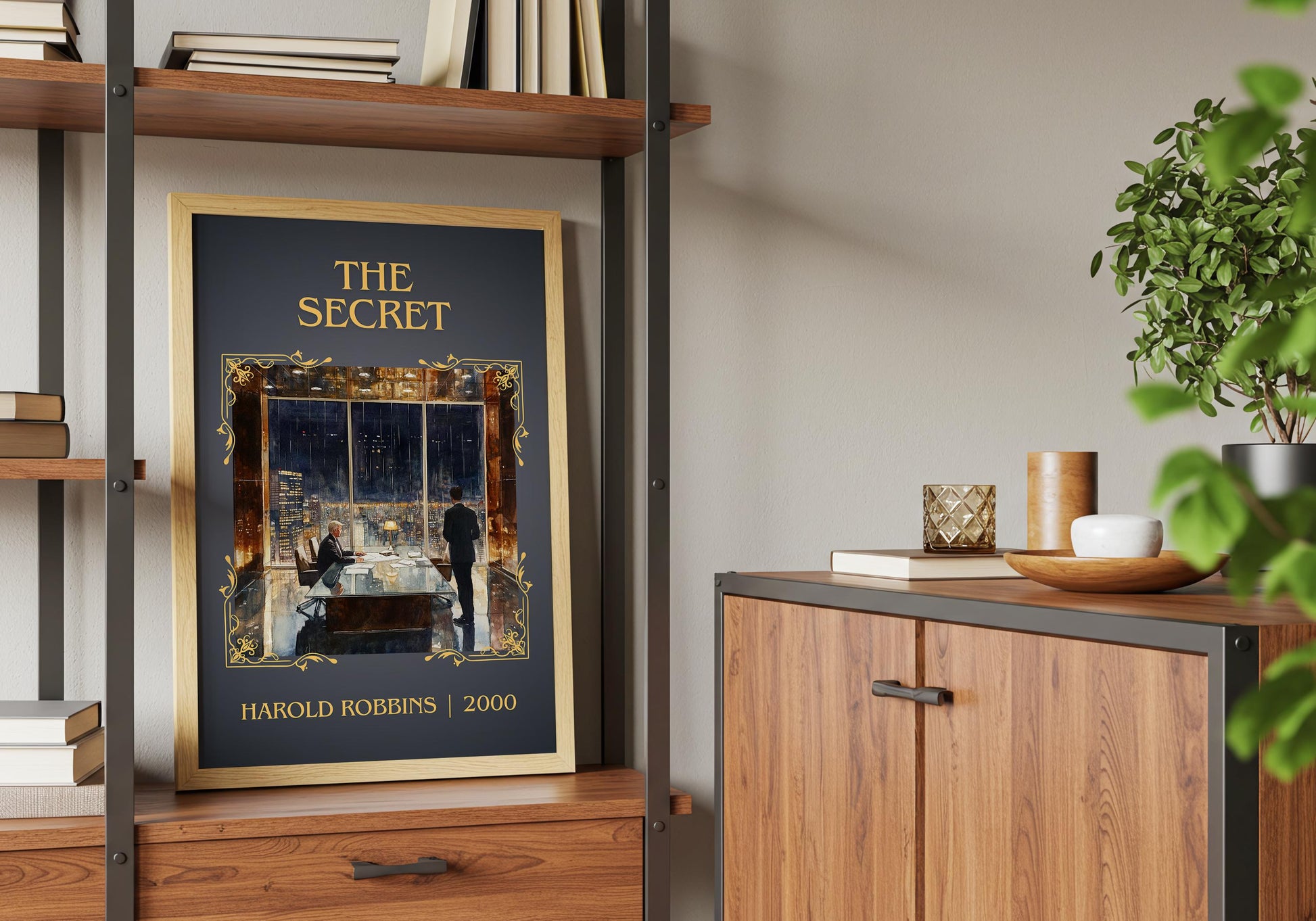 The Secret by Harold Robbins High Quality Poster Print-Free Delivery Wall Art. Author Book Artwork-Minimalist Gift Library Nook Gift