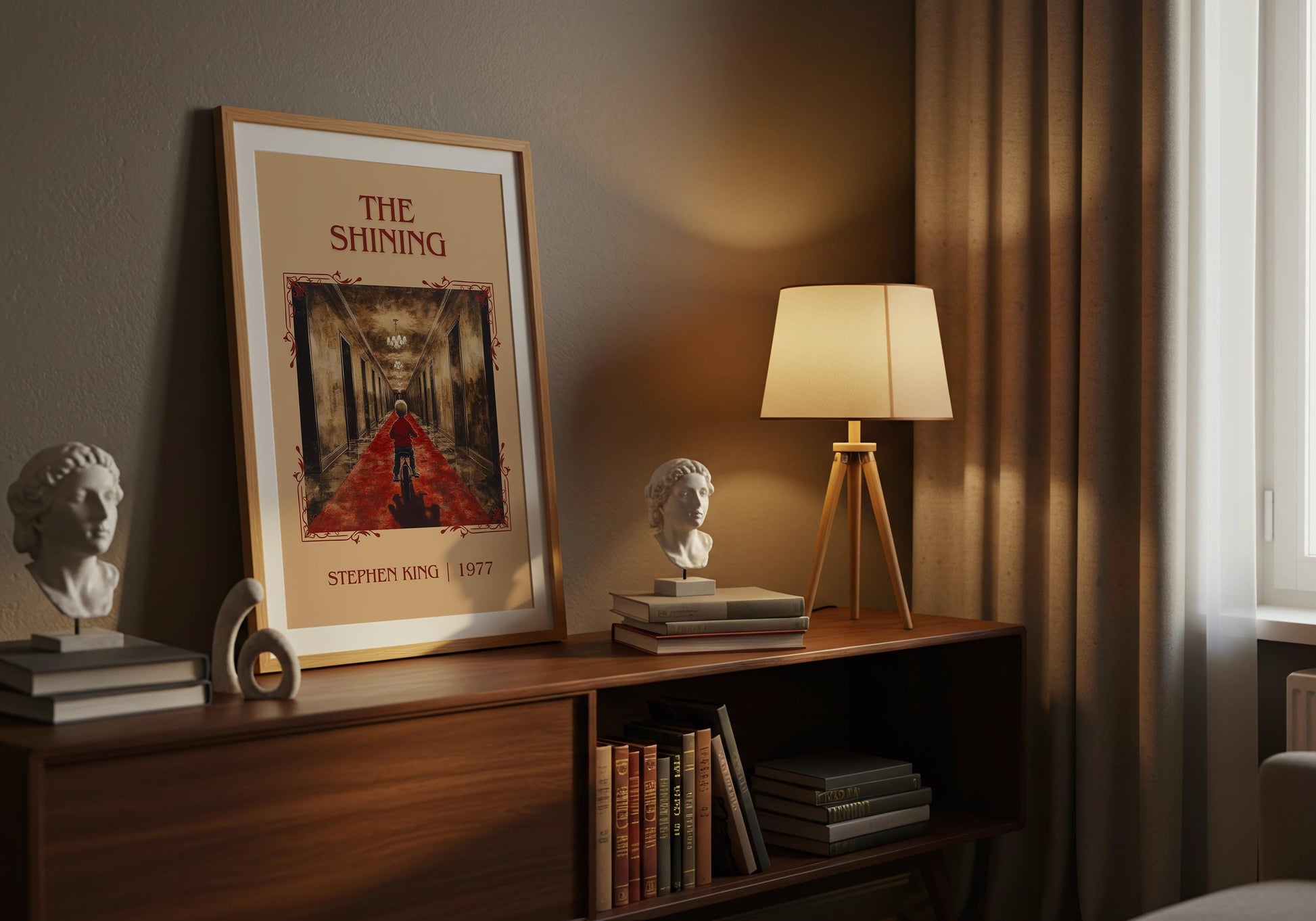 The Shining by Stephen King High Quality Poster Print-Free Delivery Wall Art. Author Book Artwork-Minimalist Gift Nook Gift Library