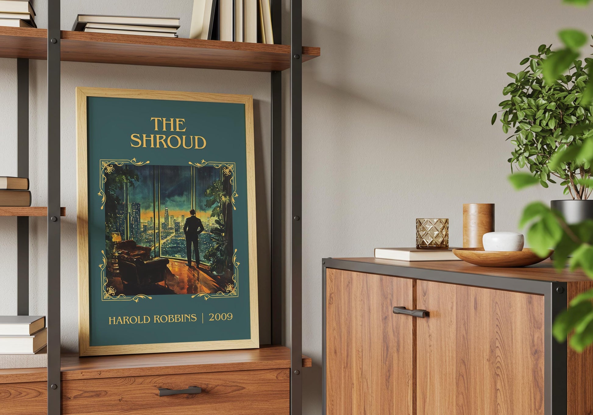 The Shroud by Harold Robbins High Quality Poster Print-Free Delivery Wall Art. Author Book Artwork-Minimalist Gift Library Nook Gift