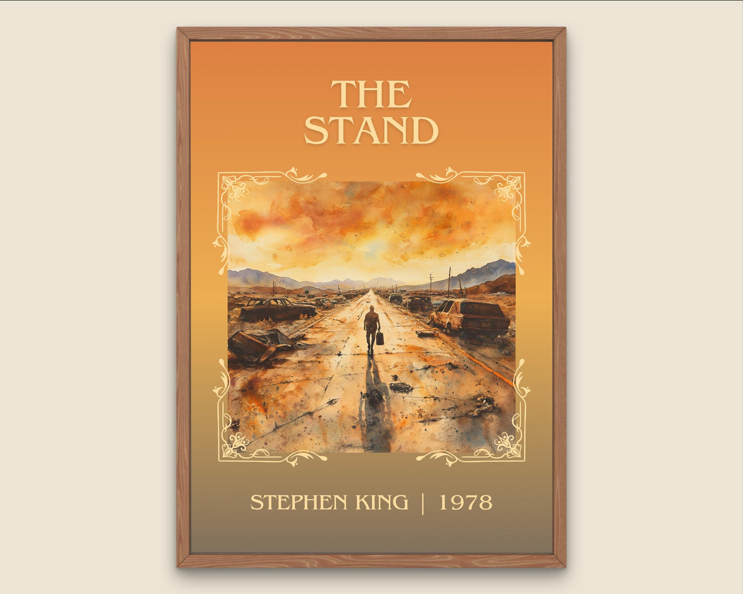 The Stand by Stephen King High Quality Poster Print-Free Delivery Wall Art. Author Book Artwork-Minimalist Gift Library Nook Gift