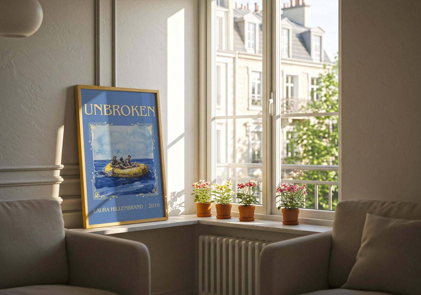Unbroken by Laura Hillenbrand High Quality Poster Print-Free Delivery Wall Art. Author Book Artwork-Minimalist Gift Library Nook Gift