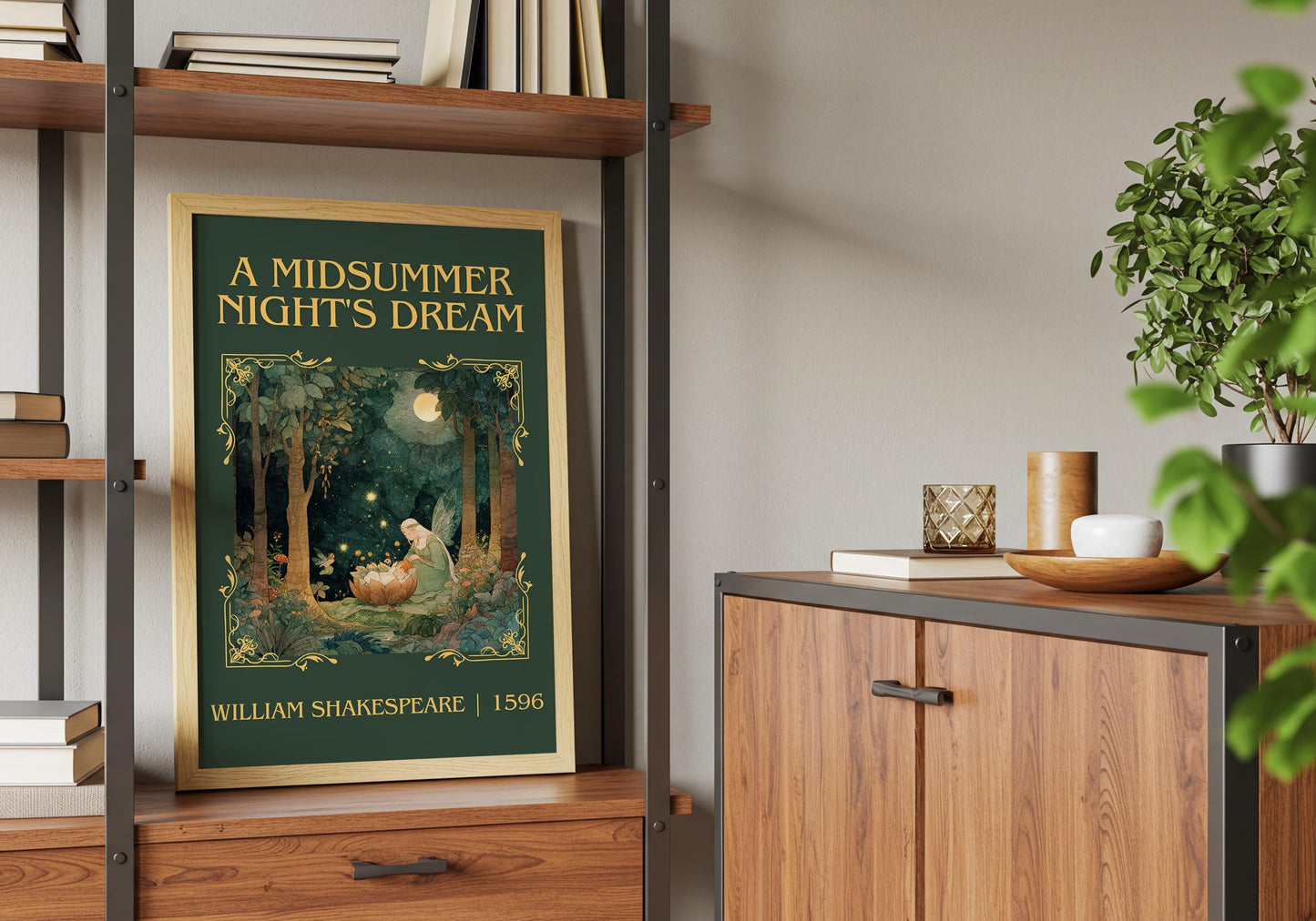 A Midsummer Night's Dream by William Shakespeare High Quality Poster Print-Free Delivery Wall Art. Author Book Artwork-Minimalist Gift Nook