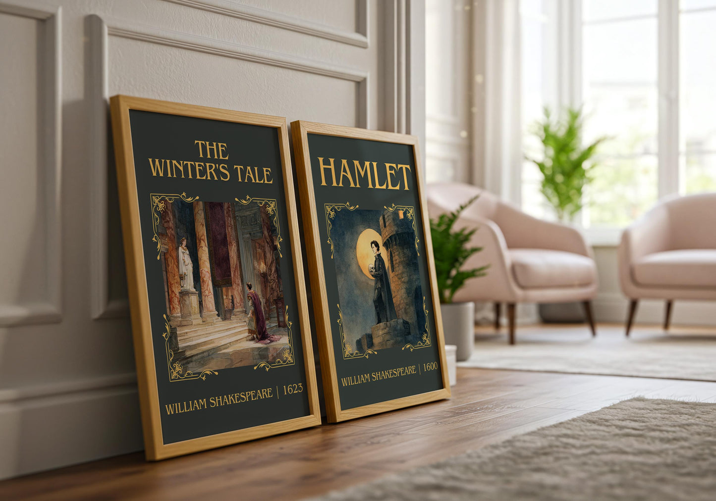 Hamlet by William Shakespeare High Quality Poster Print-Free Delivery Wall Art. Author Book Artwork-Minimalist Gift Nook Play