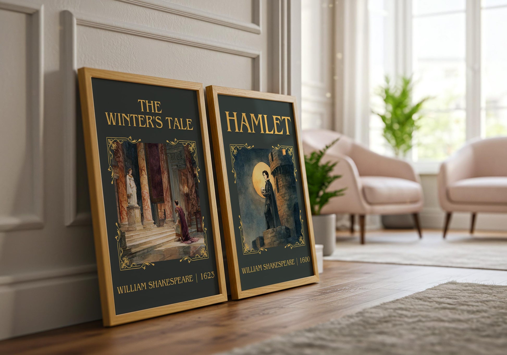 Hamlet by William Shakespeare High Quality Poster Print-Free Delivery Wall Art. Author Book Artwork-Minimalist Gift Nook Play