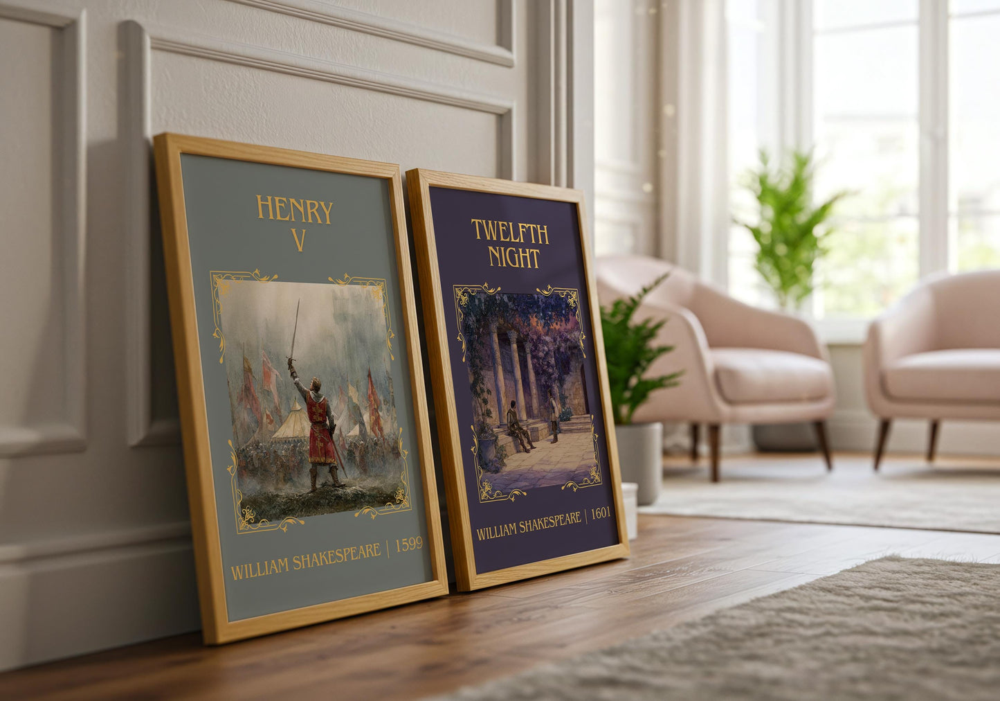 Henry V by William Shakespeare High Quality Poster Print-Free Delivery Wall Art. Author Book Artwork-Minimalist Gift Nook Henry the Fifth