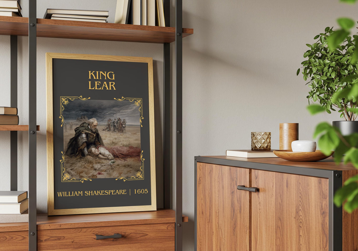 King Lear by William Shakespeare High Quality Poster Print-Free Delivery Wall Art. Author Book Artwork-Minimalist Gift Nook Play