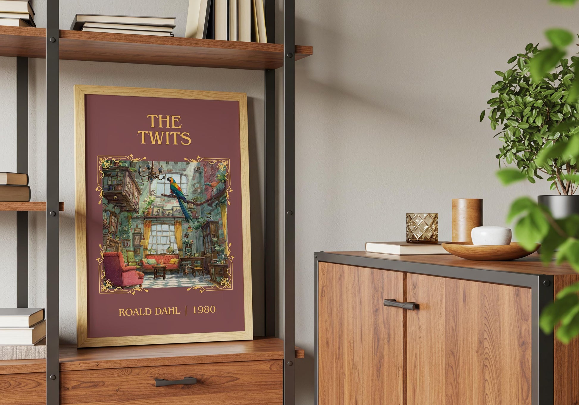 The Twits by Roald Dahl High Quality Poster Print. Free Delivery Wall Art. Author&Title Graphic Book Minimalist Kids Book