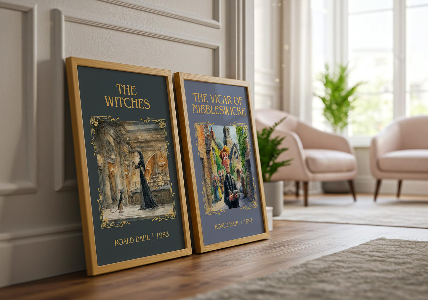 The Witches by Roald Dahl High Quality Poster Print. Free Delivery Wall Art. Author&Title Graphic Book Minimalist Kids Book