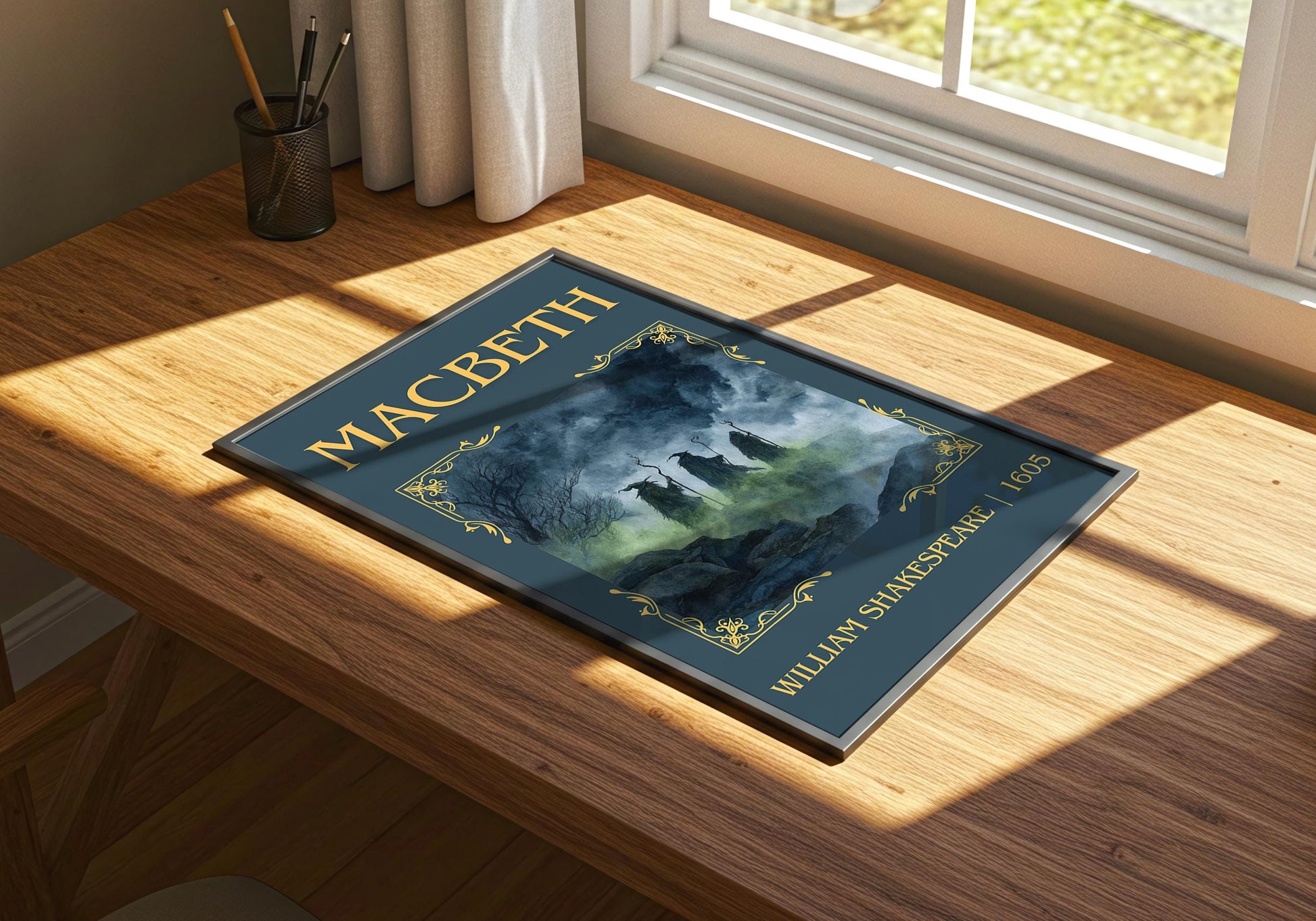 Macbeth by William Shakespeare High Quality Poster Print-Free Delivery Wall Art. Author Book Artwork-Minimalist Gift Nook Library Play