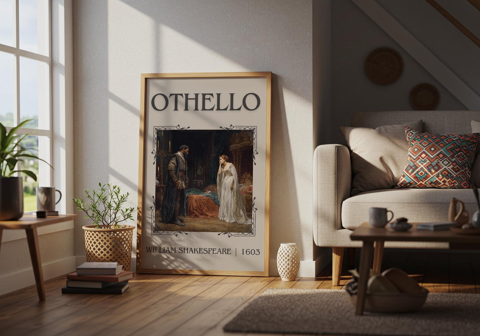 Othello by William Shakespeare High Quality Poster Print-Free Delivery Wall Art. Author Book Artwork-Minimalist Gift Nook Library Play