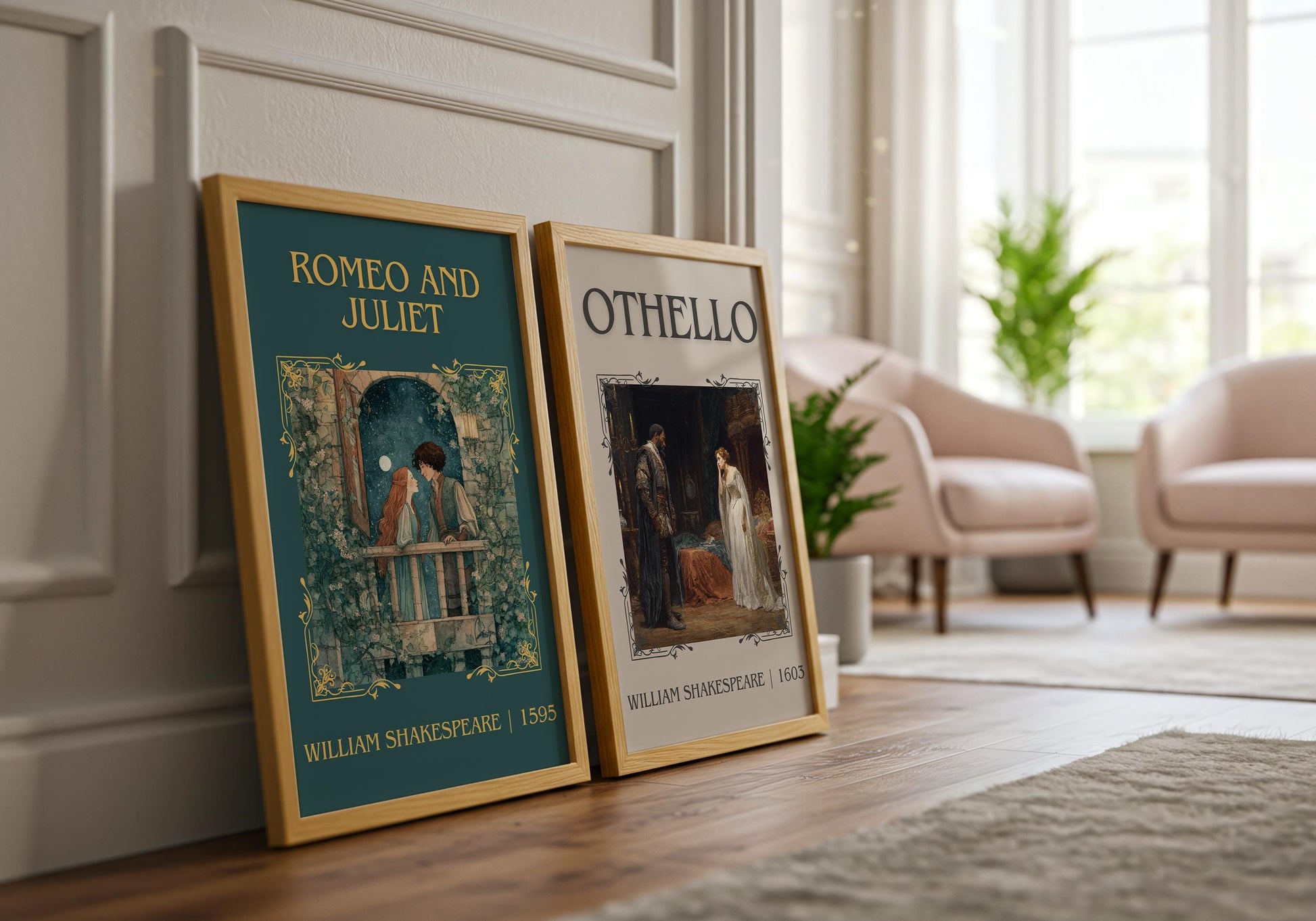 Othello by William Shakespeare High Quality Poster Print-Free Delivery Wall Art. Author Book Artwork-Minimalist Gift Nook Library Play