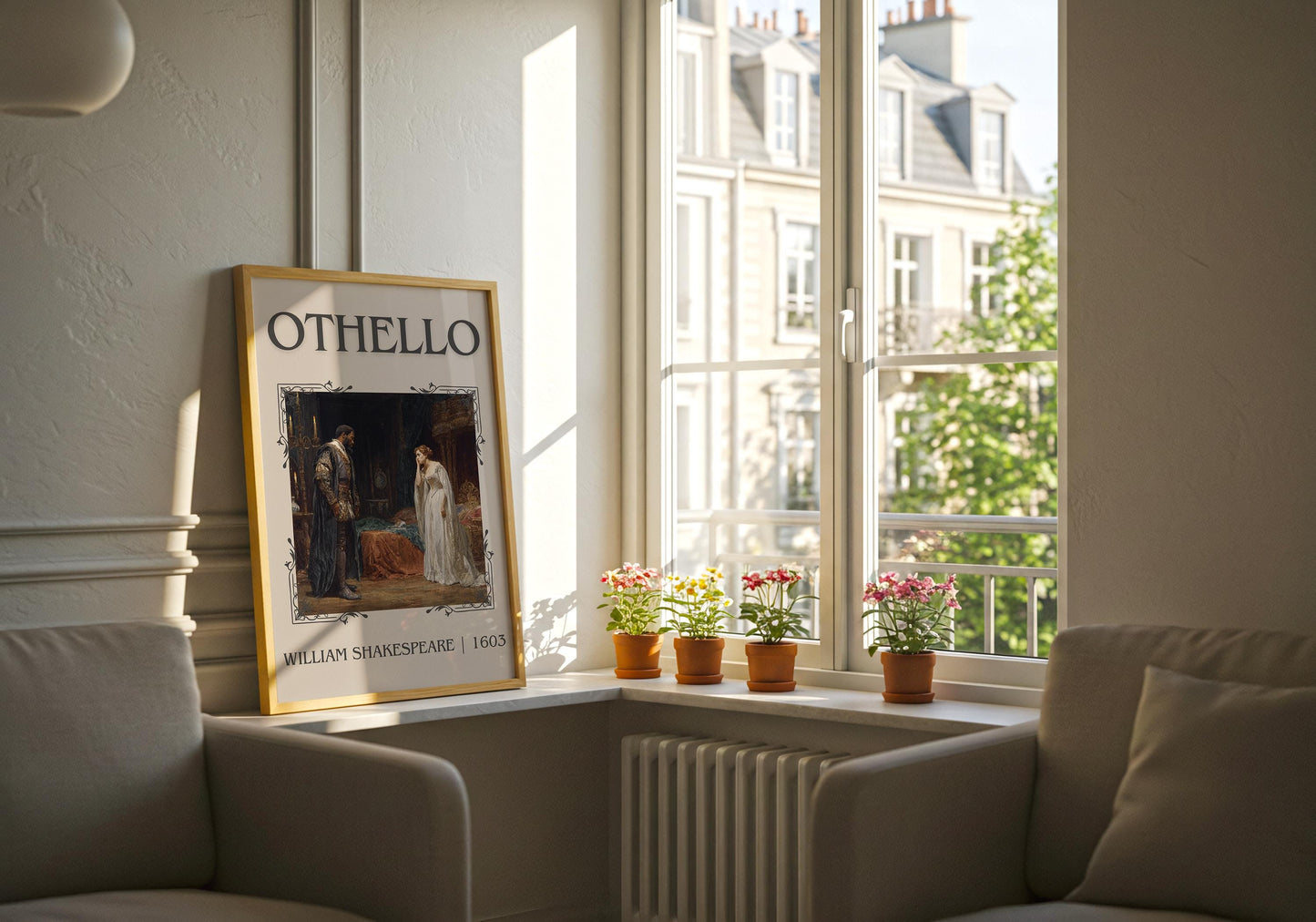 Othello by William Shakespeare High Quality Poster Print-Free Delivery Wall Art. Author Book Artwork-Minimalist Gift Nook Library Play