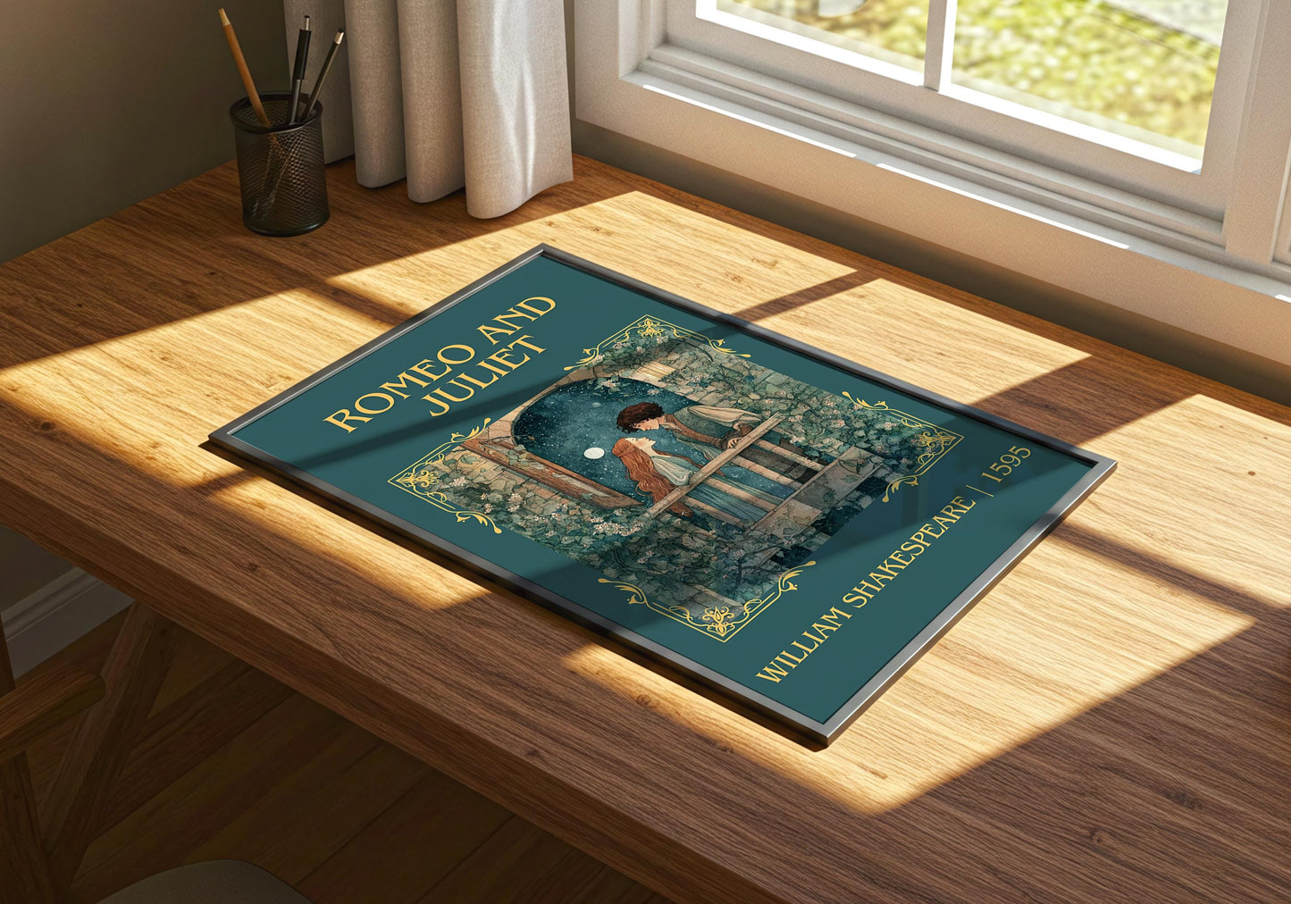 Romeo And Juliet by William Shakespeare Descriptive, High Quality Poster Print.Free Delivery Wall Art.Author&Blurb Book Nook Gift Play