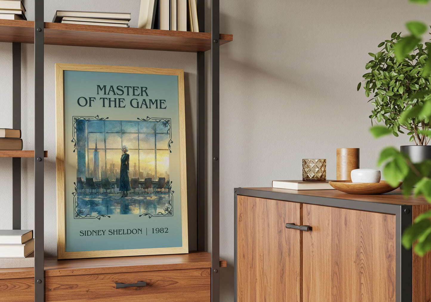 Master Of The Game by Sidney Sheldon High Quality Poster Print. Free Delivery Wall Art. Author&Title Graphic Book Minimalist Kids Book