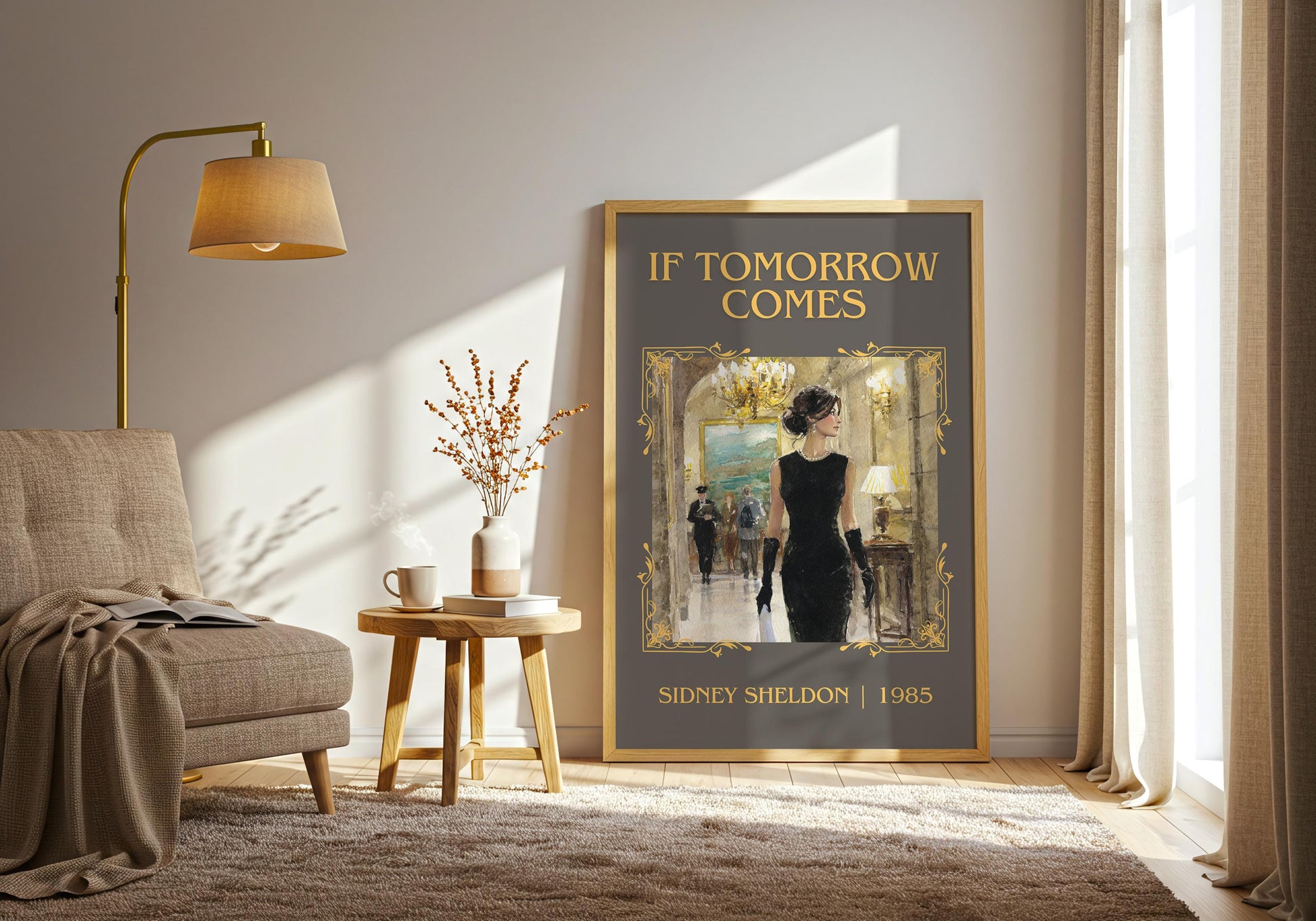 If Tomorrow Comes by Sidney Sheldon High Quality Poster Print. Free Delivery Wall Art. Author&Title Graphic Book Minimalist Kids Book