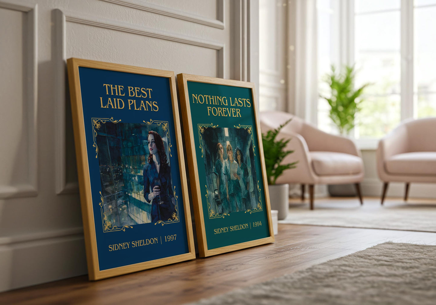 The Best Laid Plans by Sidney Sheldon Descriptive, High Quality Poster. Fast, Free Delivery Wall Art. Minimalist Book Lover Gift Author