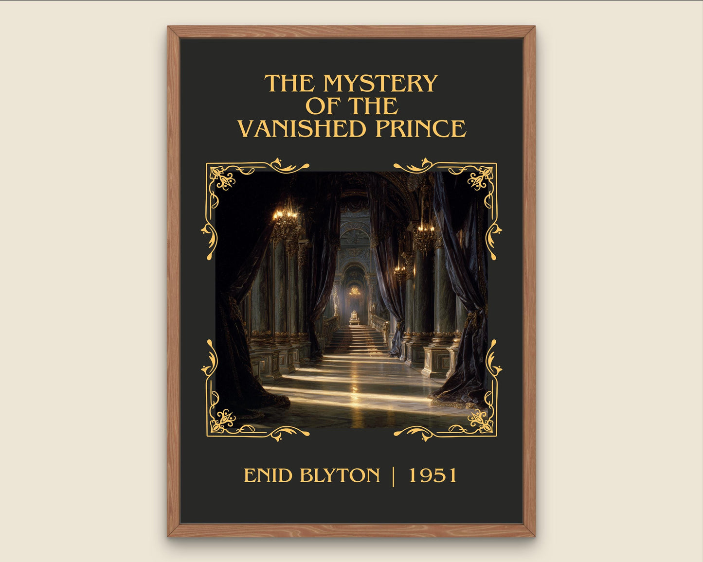 The Mystery Of The Vanished Prince by Enid Blyton High Quality Poster Print.Free Delivery Wall Art. Author Book Nook Minimalist Gift