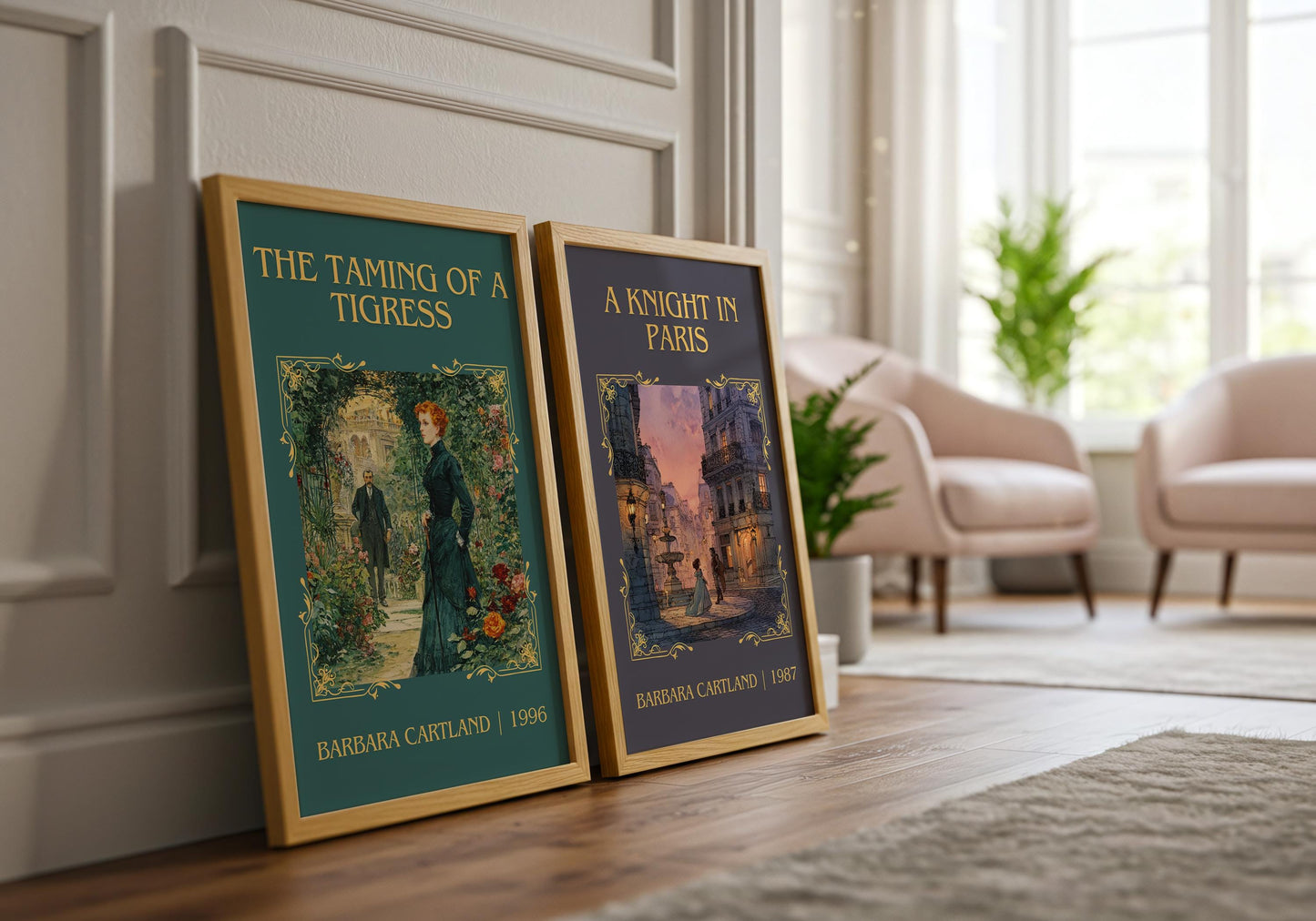 A Knight In Paris by Barbara Cartland High Quality Poster Print.Wall Art. Title,Author Book/Novel Artwork.Minimalist Clean Print Book Lover