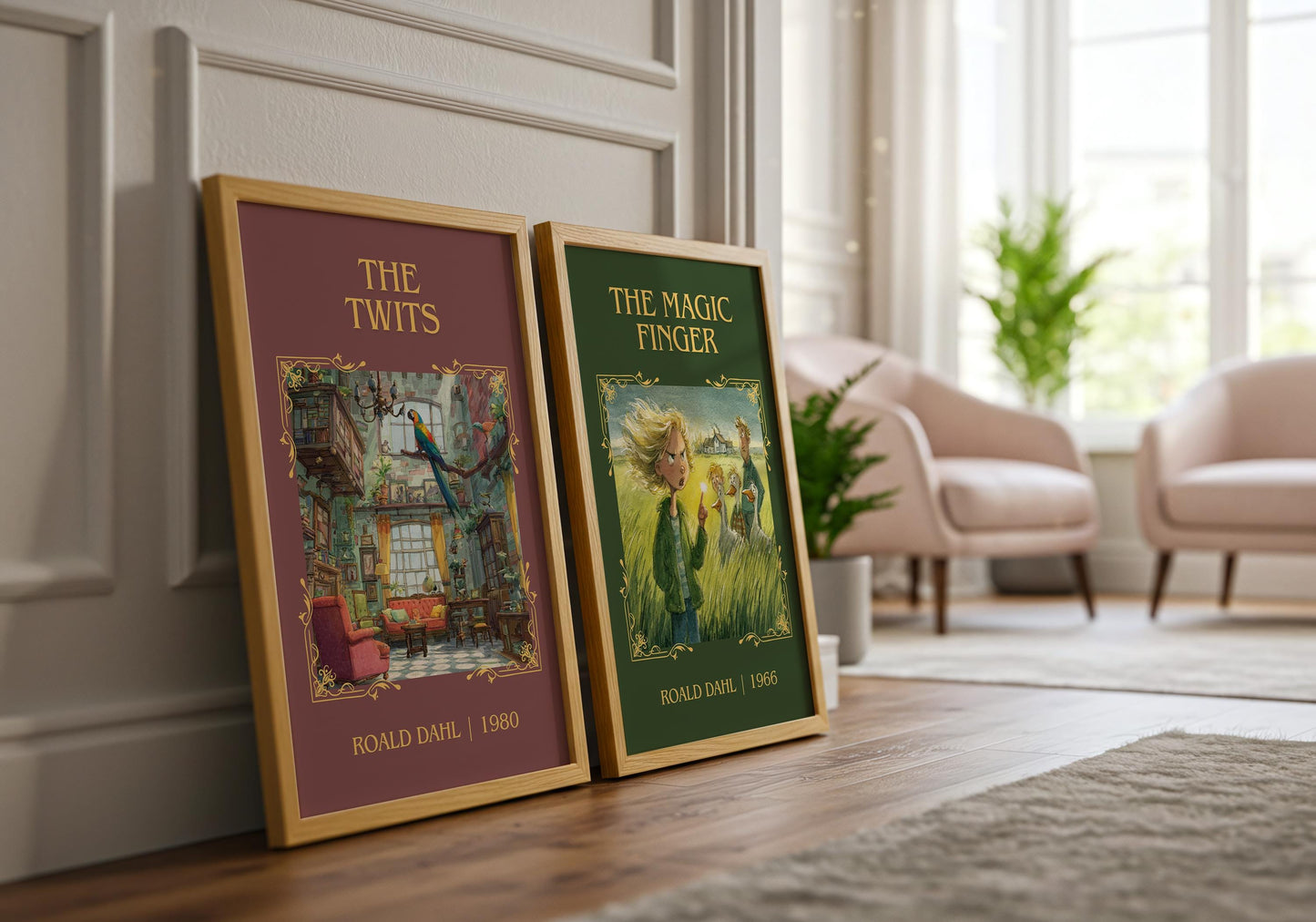 The Twits by Roald Dahl High Quality Poster Print. Free Delivery Wall Art. Author&Title Graphic Book Minimalist Kids Book