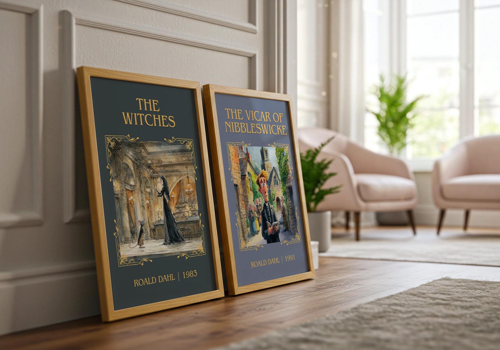 The Vicar Of Nibbelswicke by Roald Dahl High Quality Poster Print. Free Delivery Wall Art. Author&Title Graphic Book Minimalist Kids Book