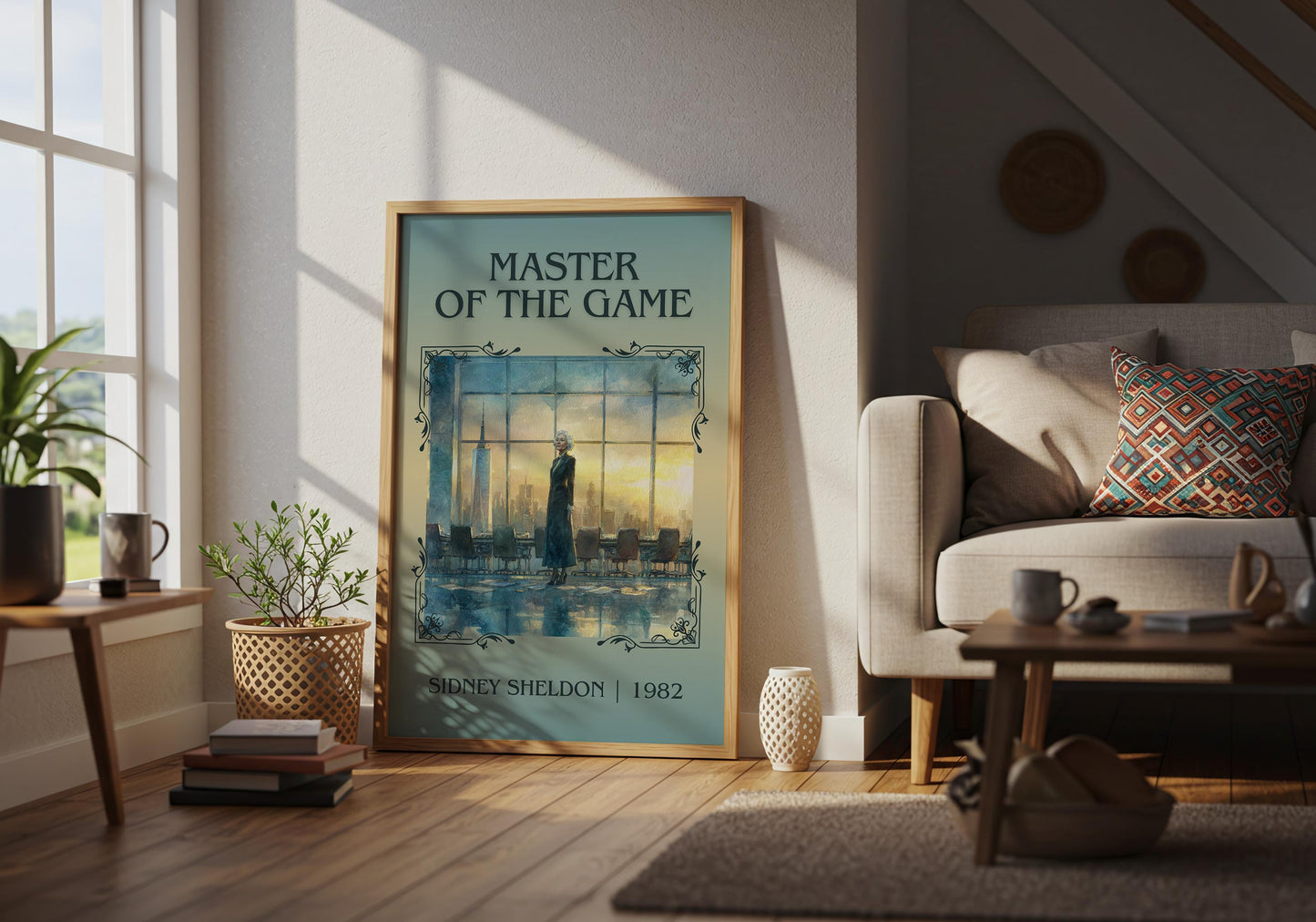 Master Of The Game by Sidney Sheldon High Quality Poster Print. Free Delivery Wall Art. Author&Title Graphic Book Minimalist Kids Book