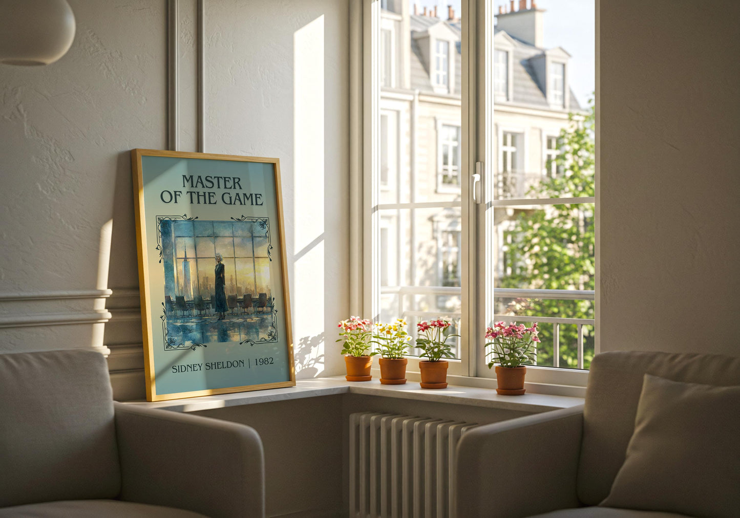 Master Of The Game by Sidney Sheldon High Quality Poster Print. Free Delivery Wall Art. Author&Title Graphic Book Minimalist Kids Book