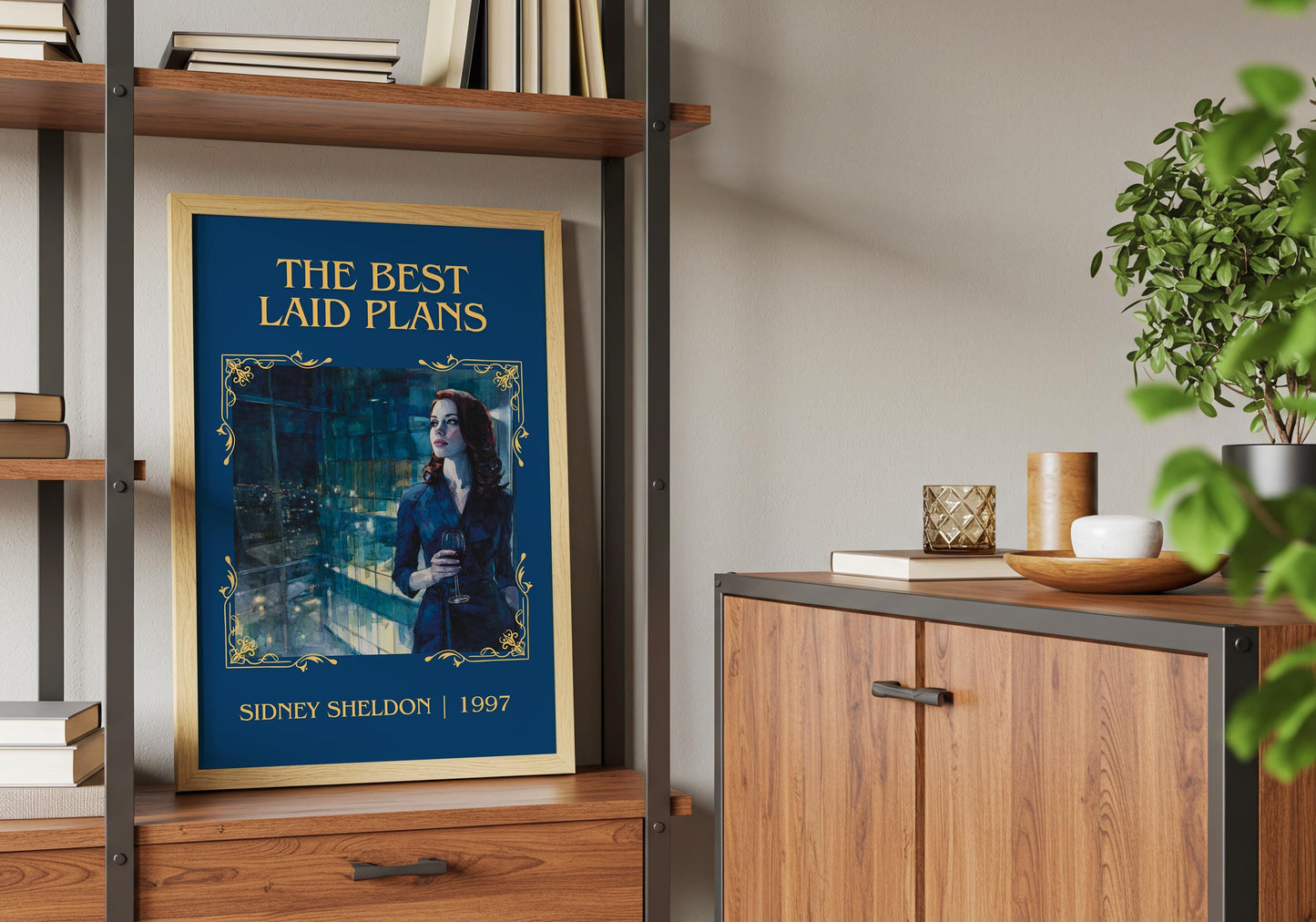 The Best Laid Plans by Sidney Sheldon Descriptive, High Quality Poster. Fast, Free Delivery Wall Art. Minimalist Book Lover Gift Author
