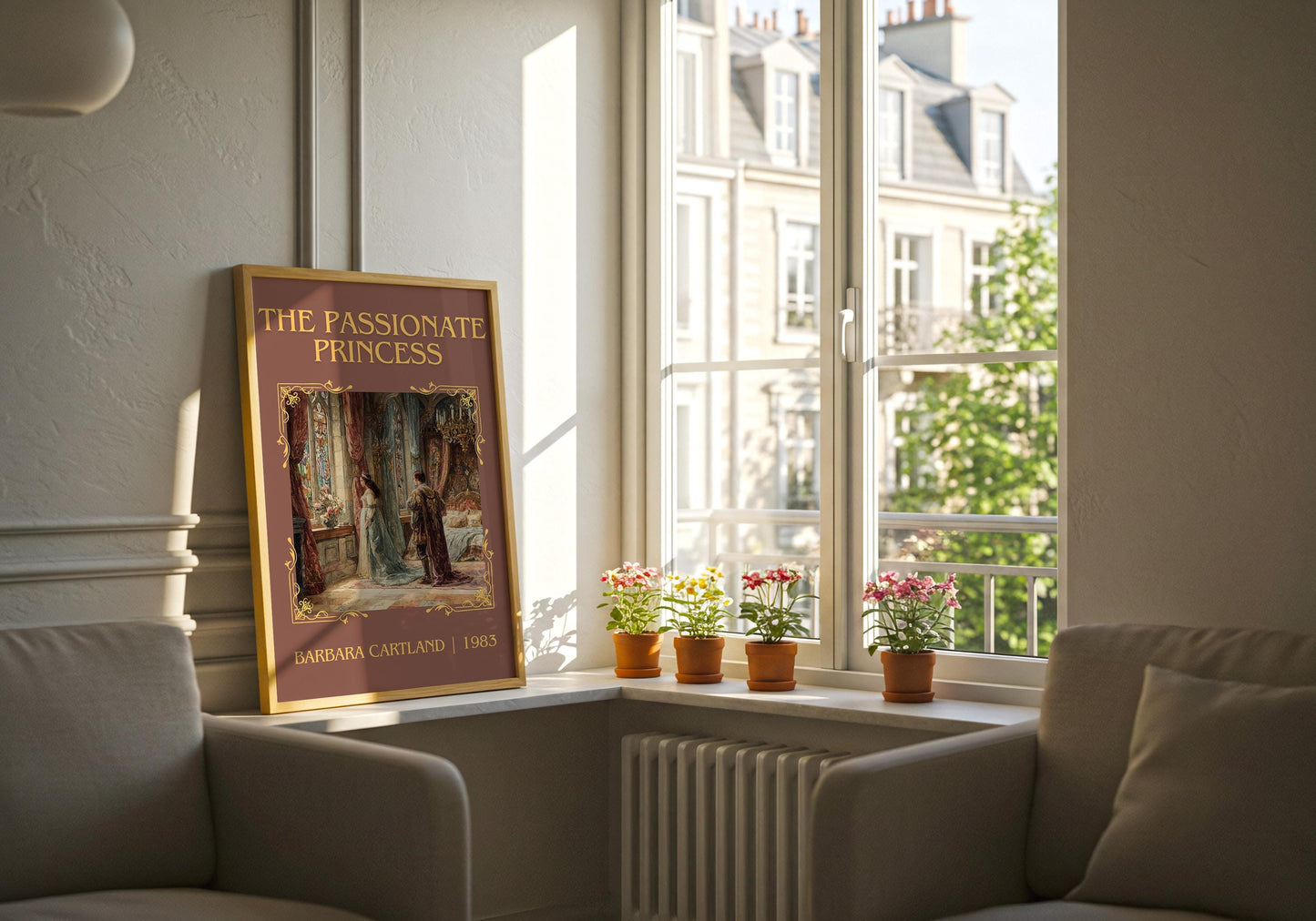 The Passionate Princess by Barbara Cartland Descriptive, High Quality Poster Print.Free Delivery Wall Art. Author&Blurb Book Nook Library