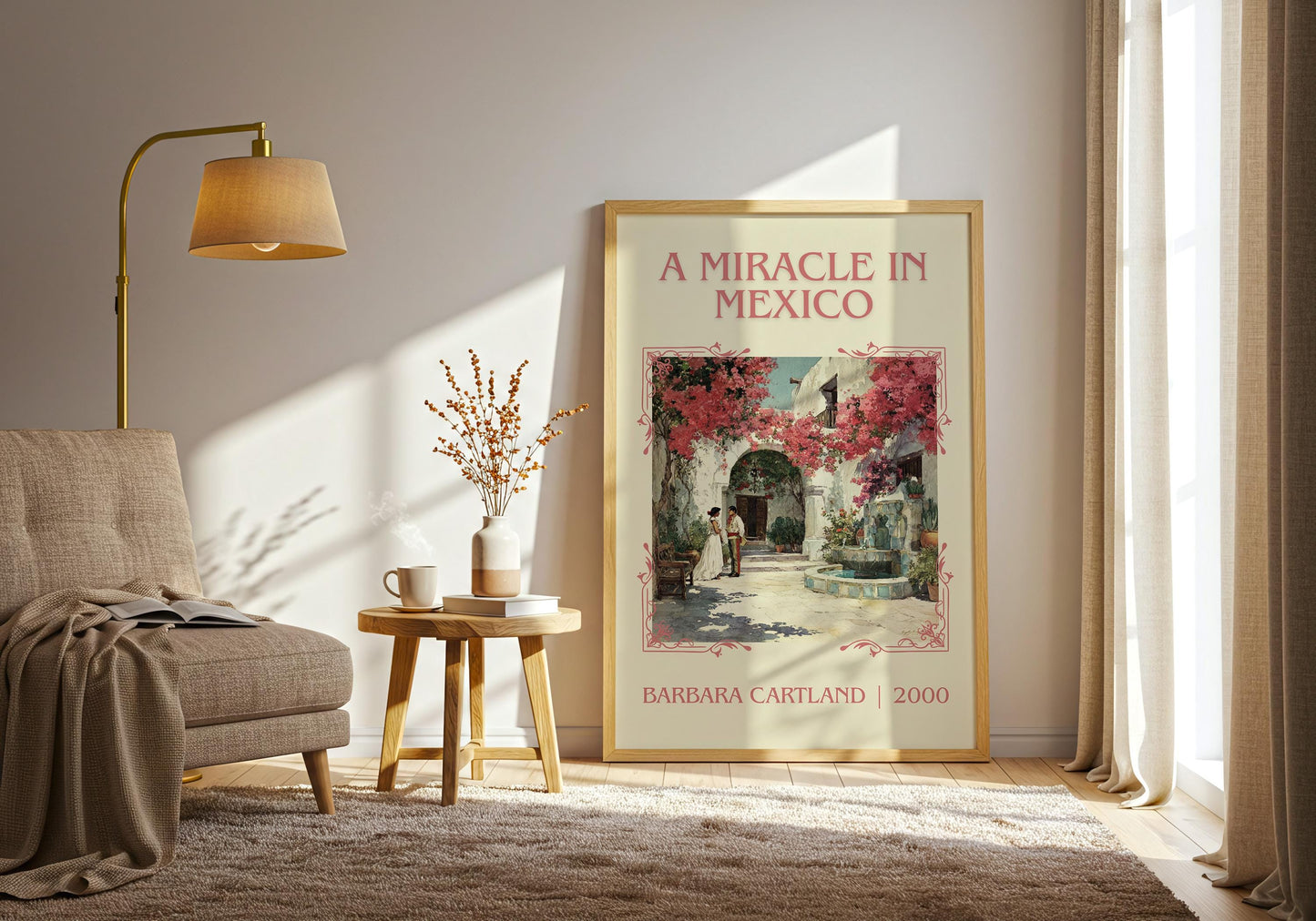 A Miracle In Mexico by Barbara Cartland High Quality Poster Print.Wall Art. Title,Author Book/Novel Artwork. Minimalist Clean Book Lover