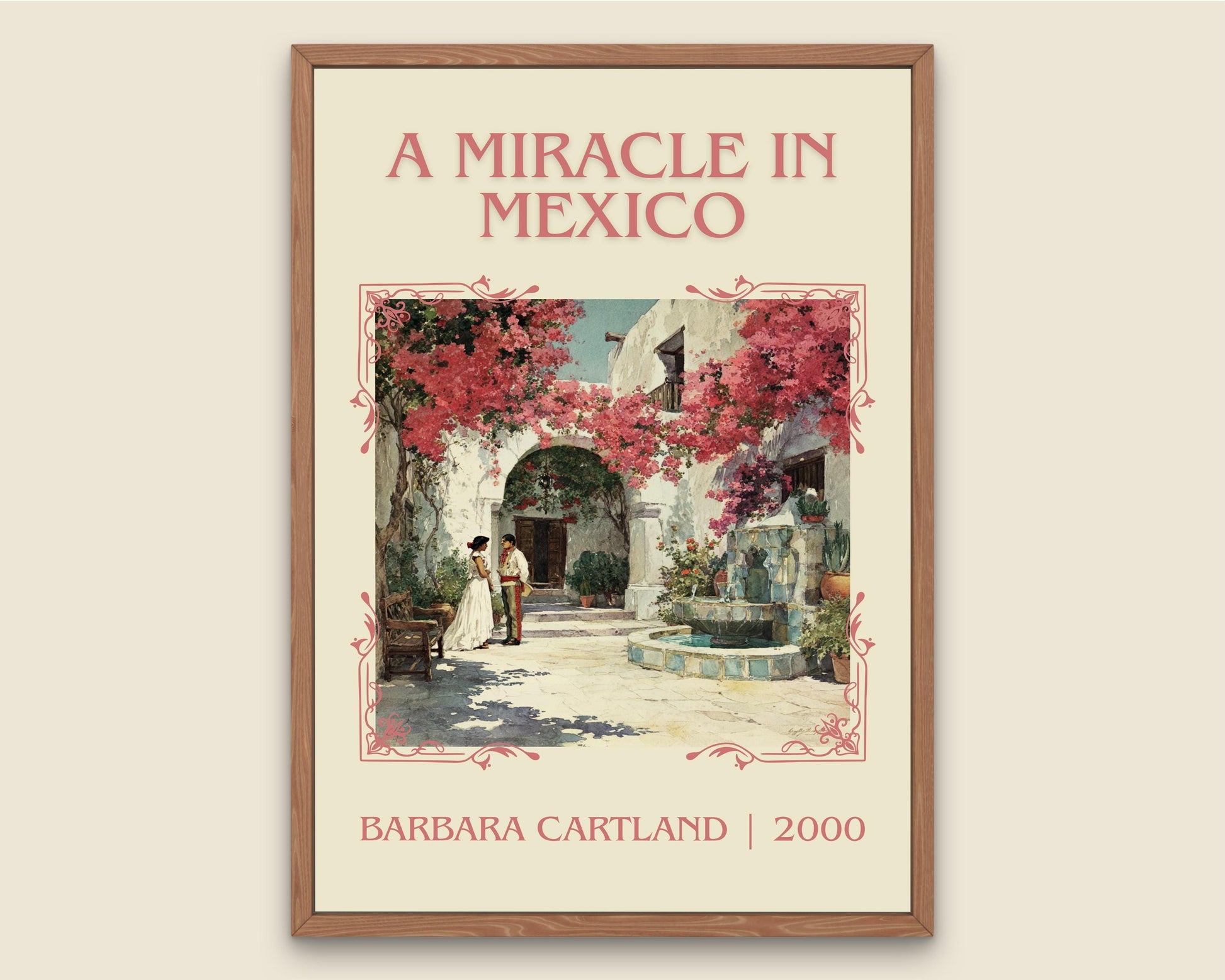 A Miracle In Mexico by Barbara Cartland High Quality Poster Print.Wall Art. Title,Author Book/Novel Artwork. Minimalist Clean Book Lover