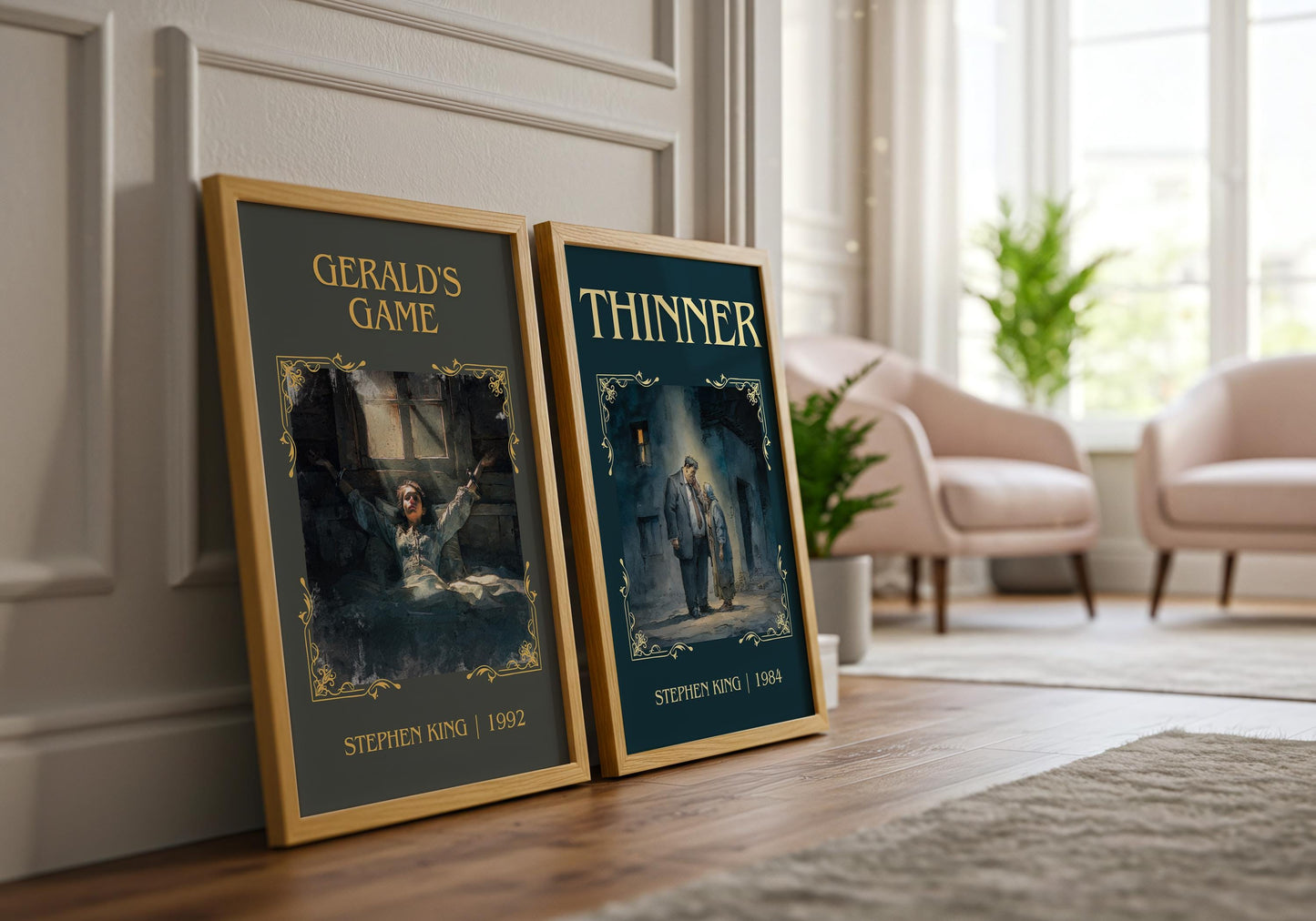 Gerald's Game by Stephen King Descriptive, High Quality Poster Print.Free Delivery Wall Art. Author&Blurb Book Artwork Novel Nook Gift