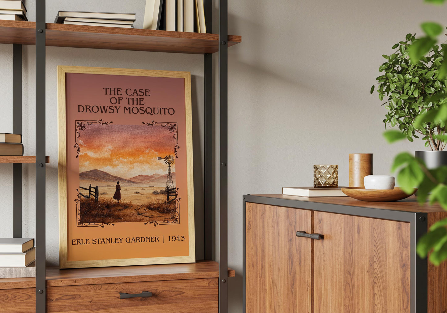 The Case Of The Drowsy Mosquito by Erle Stanley Gardner Descriptive Poster Print.Free Delivery Wall Art Author&Blurb Book Artwork Novel