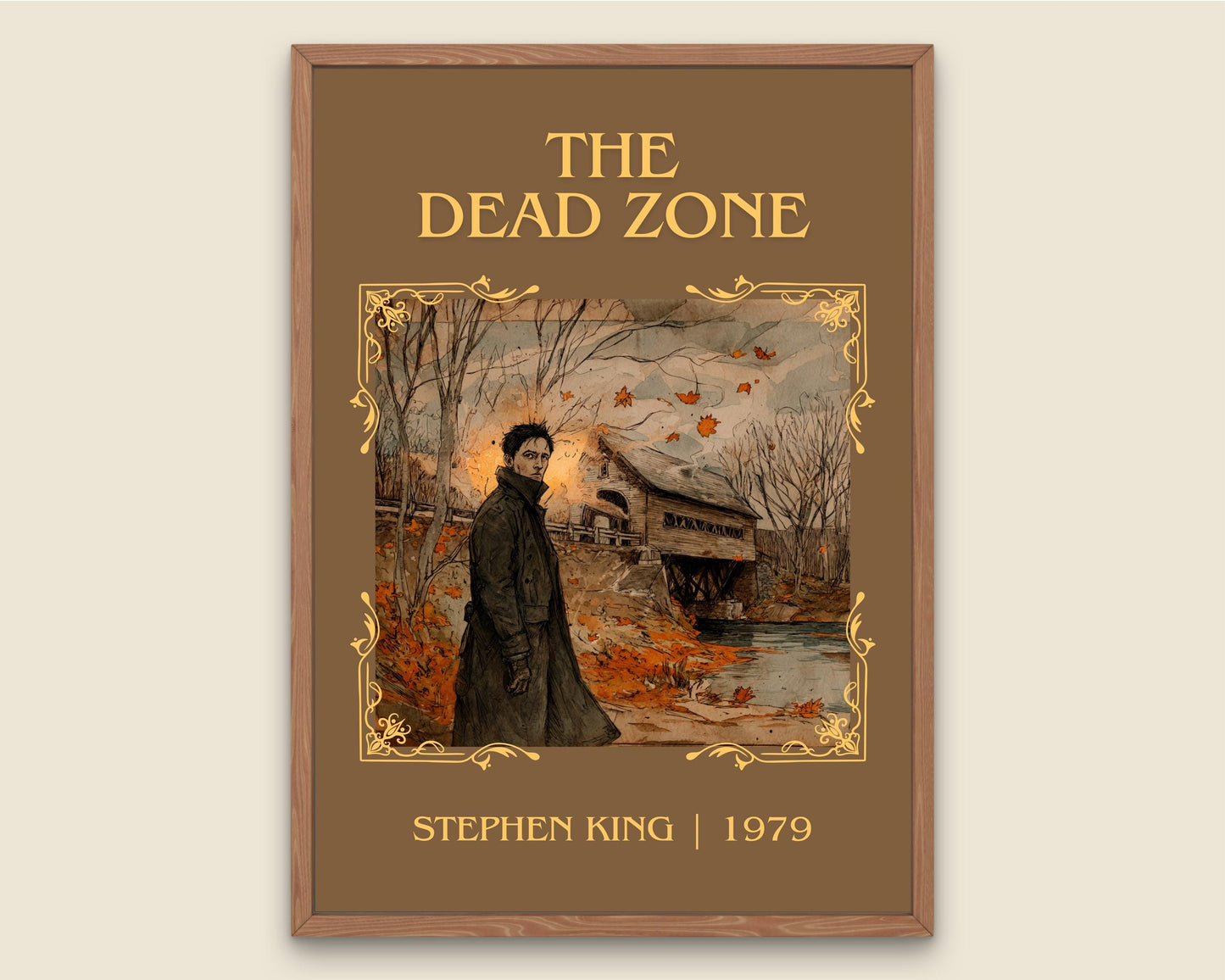 The Dead Zone by Stephen King Descriptive, High Quality Poster Print.Free Delivery Wall Art. Author&Blurb Book Nook Library Gift