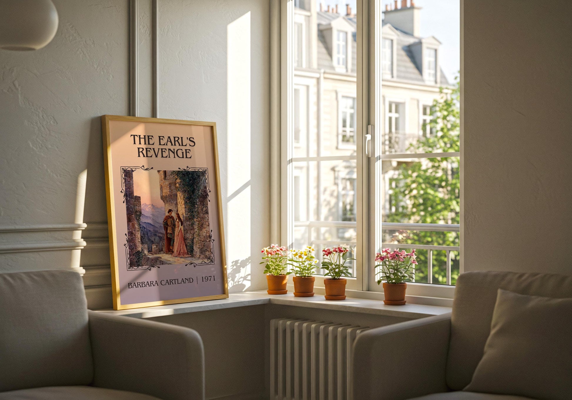 The Earl's Revenge by Barbara Cartland Descriptive, High Quality Poster Print.Free Delivery Wall Art. Author&Blurb Book Nook Library Gift