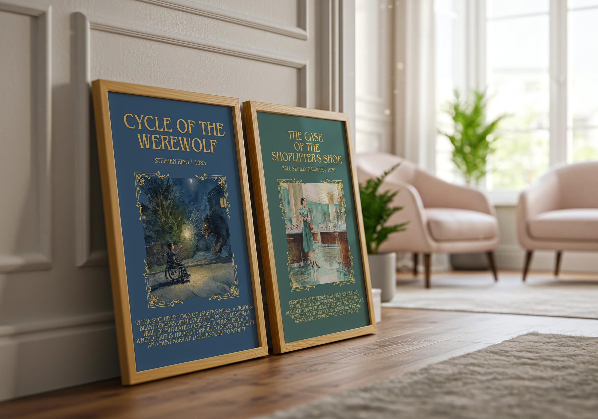 Cycle Of The Werewolf by Stephen King Descriptive, High Quality Poster Print.Free Delivery Wall Art. Author&Blurb Book Artwork Novel Nook