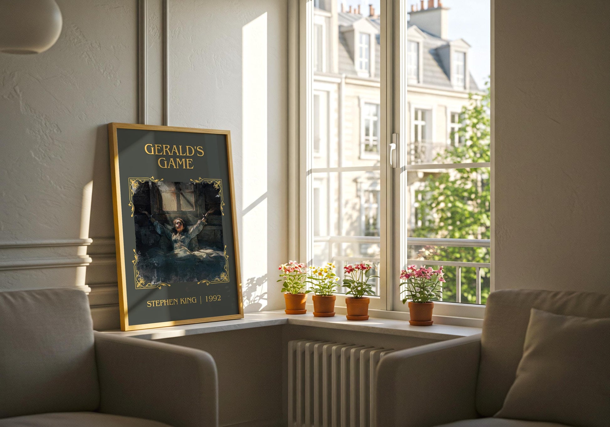 Gerald's Game by Stephen King Descriptive, High Quality Poster Print.Free Delivery Wall Art. Author&Blurb Book Artwork Novel Nook Gift