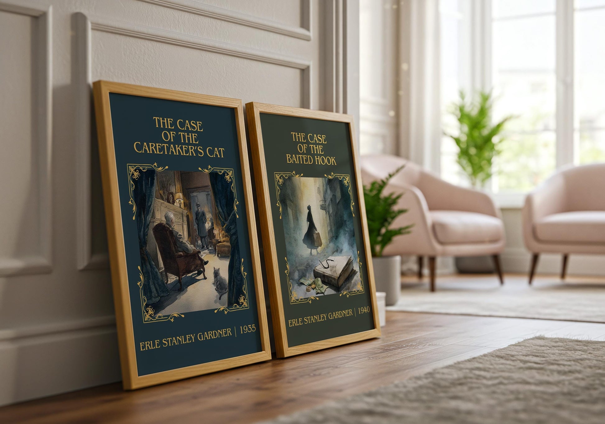 The Case Of The Baited Hook by Erle Stanley Gardner Descriptive Poster Print.Free Delivery Wall Art. Author&Blurb Book Artwork Novel Gift