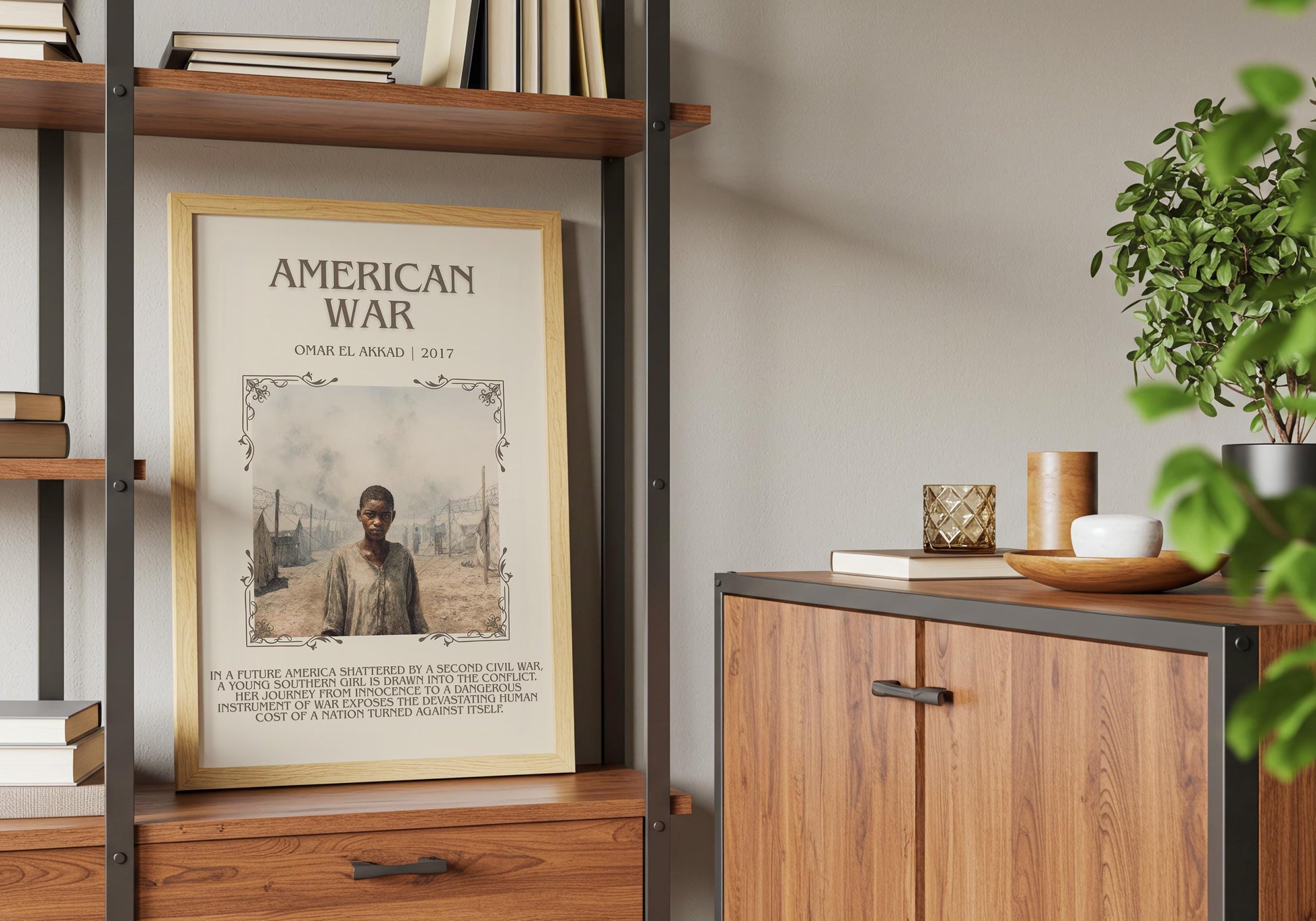 American War by Omar El Akkad Descriptive Poster Print.Free Delivery Wall Art Author&Blurb Book Artwork Novel Poster