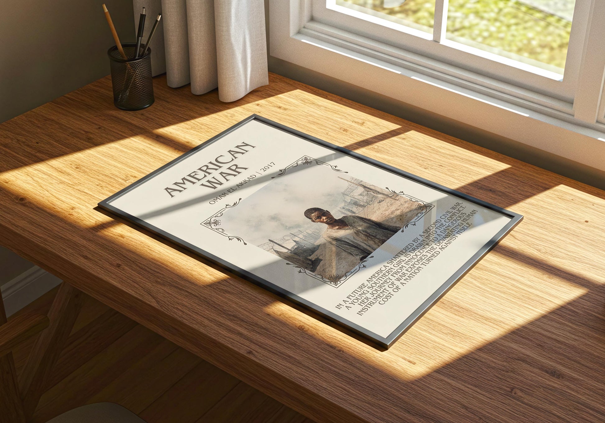 American War by Omar El Akkad Descriptive Poster Print.Free Delivery Wall Art Author&Blurb Book Artwork Novel Poster