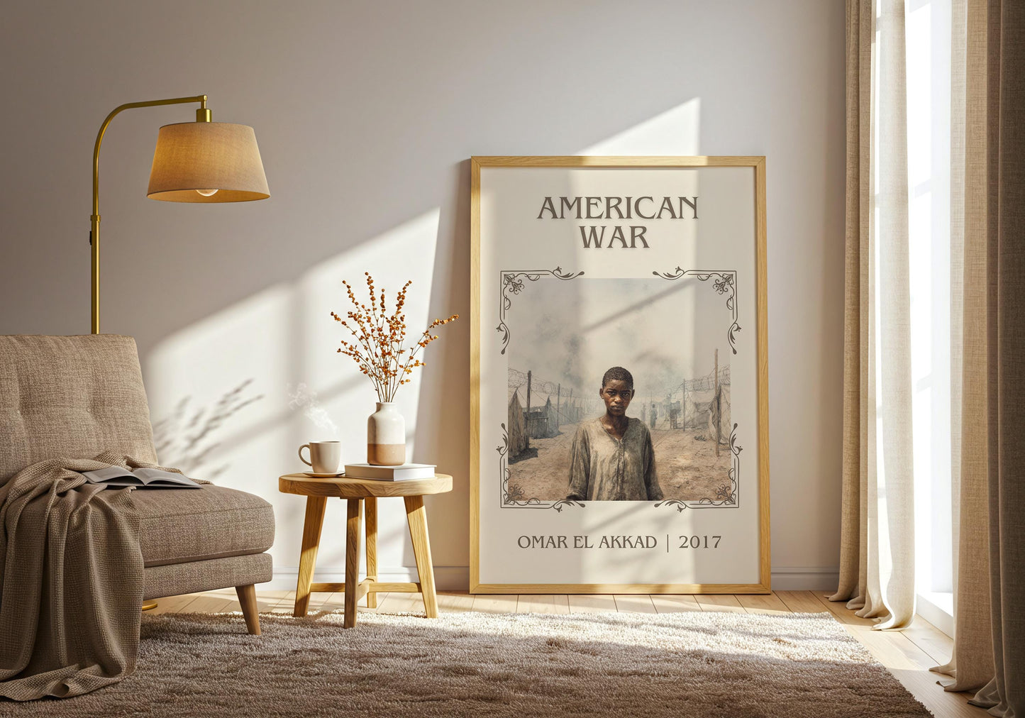 American War by Omar El Akkad Descriptive Poster Print.Free Delivery Wall Art Author&Blurb Book Artwork Novel Poster