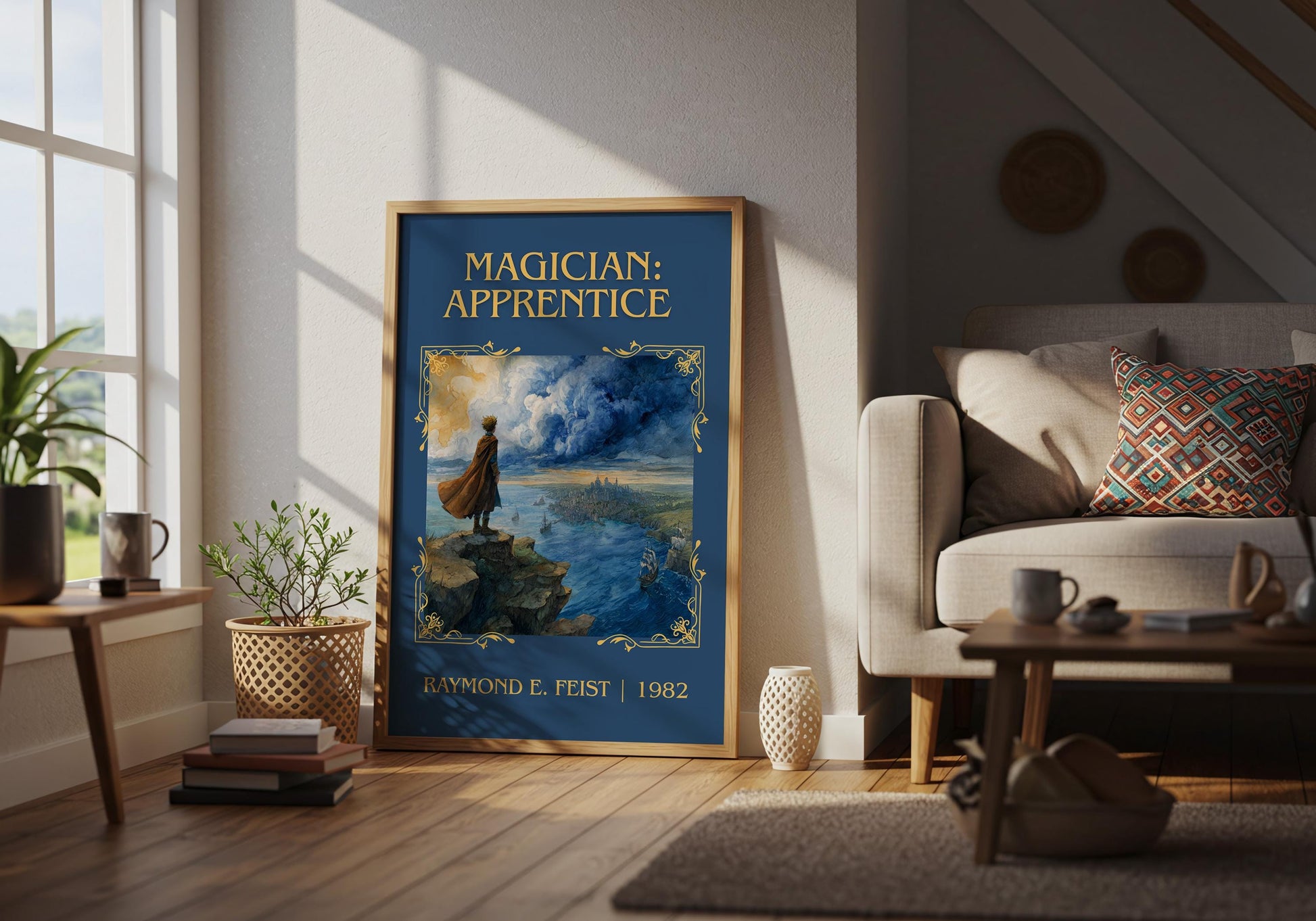 Magician: Apprentice by Raymond E.Feist Descriptive Poster Print.Free Delivery Wall Art Author&Blurb Book Artwork Novel Poster