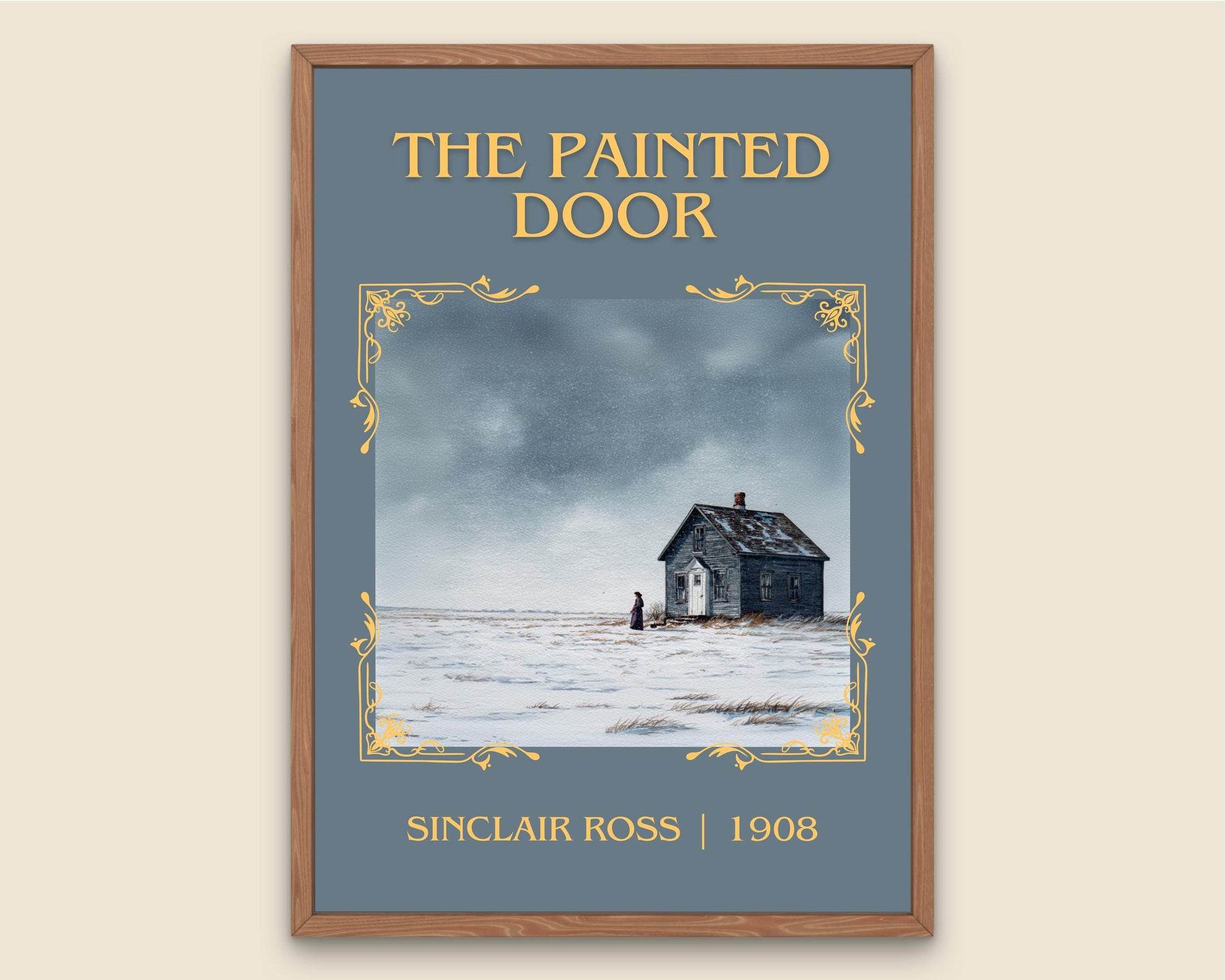 The Painted Door by Sinclair Ross Descriptive Poster Print.Free Delivery Wall Art Author&Blurb Book Artwork Novel Poster
