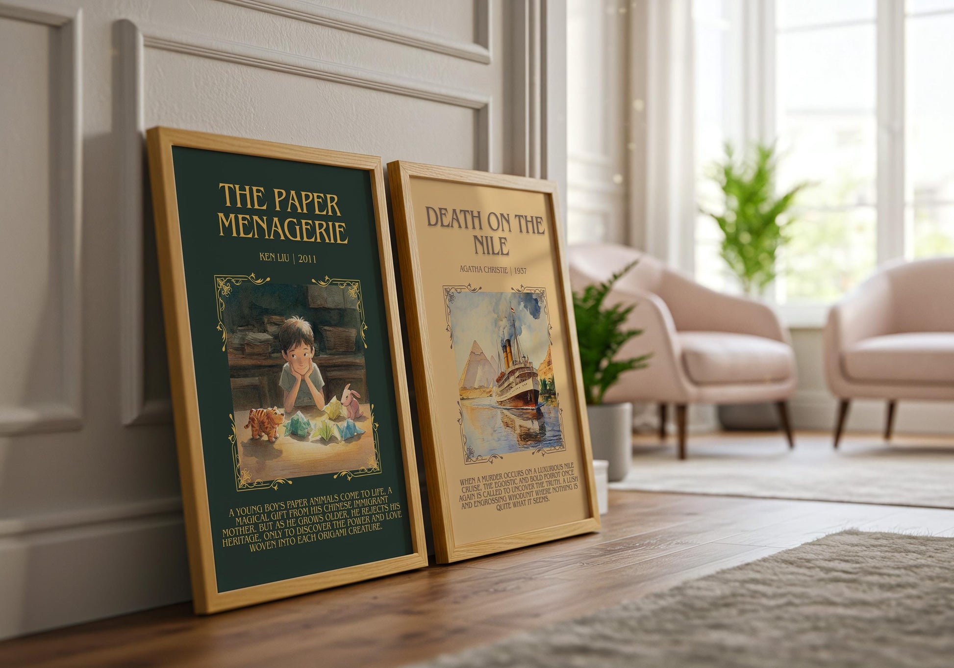 The Paper Menagerie by Ken Liu Descriptive Poster Print.Free Delivery Wall Art Author&Blurb Book Artwork Novel Poster