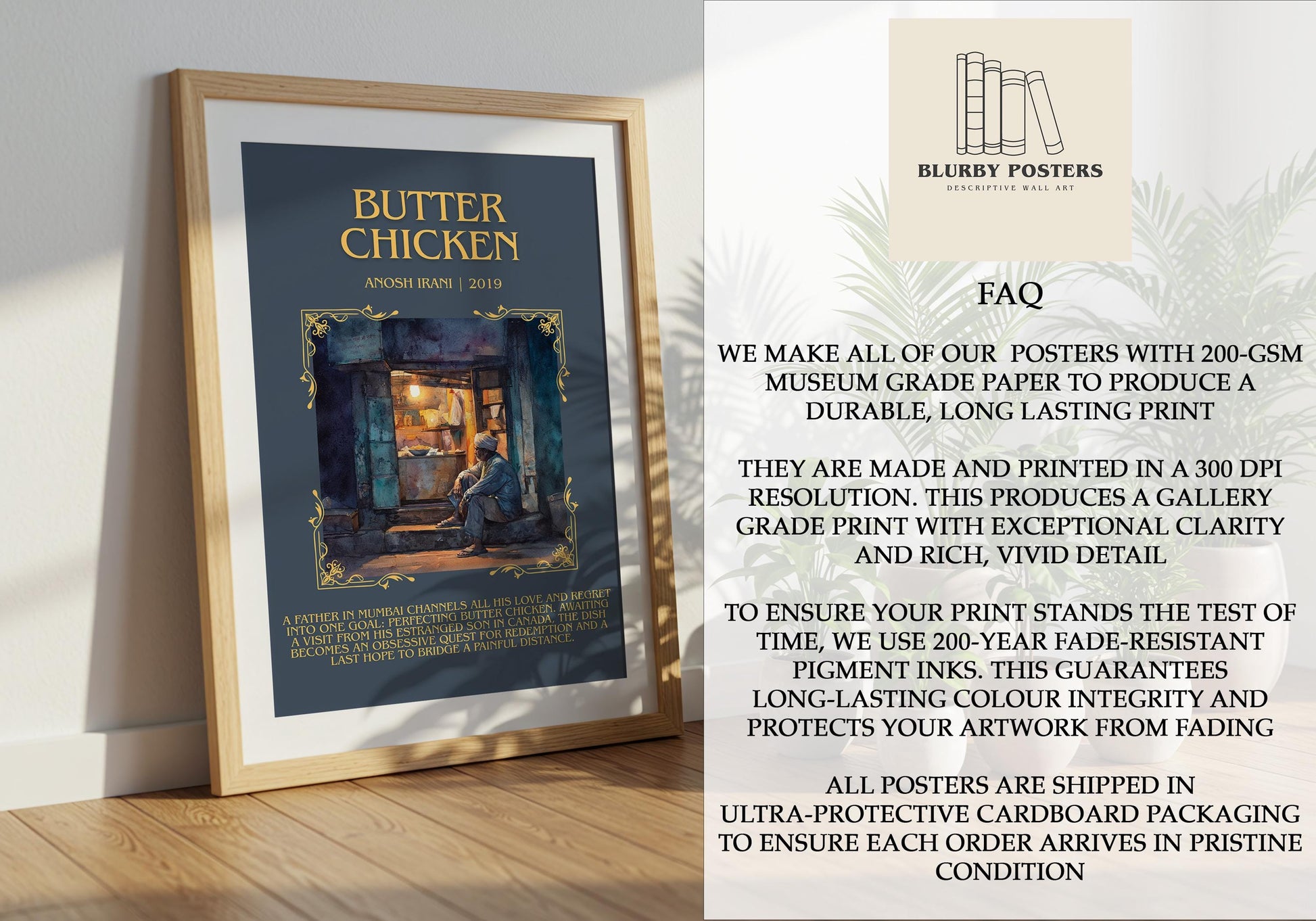 BC by Anosh Irani Descriptive Poster Print.Free Delivery Wall Art Author&Blurb Book Artwork Novel Poster