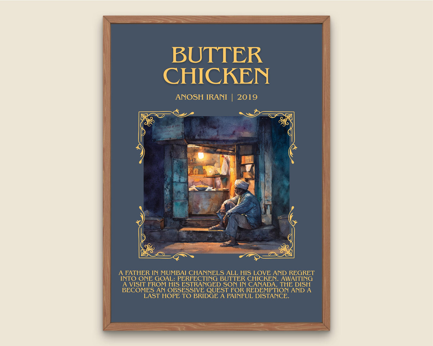 BC by Anosh Irani Descriptive Poster Print.Free Delivery Wall Art Author&Blurb Book Artwork Novel Poster