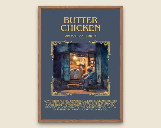 BC by Anosh Irani Descriptive Poster Print.Free Delivery Wall Art Author&Blurb Book Artwork Novel Poster